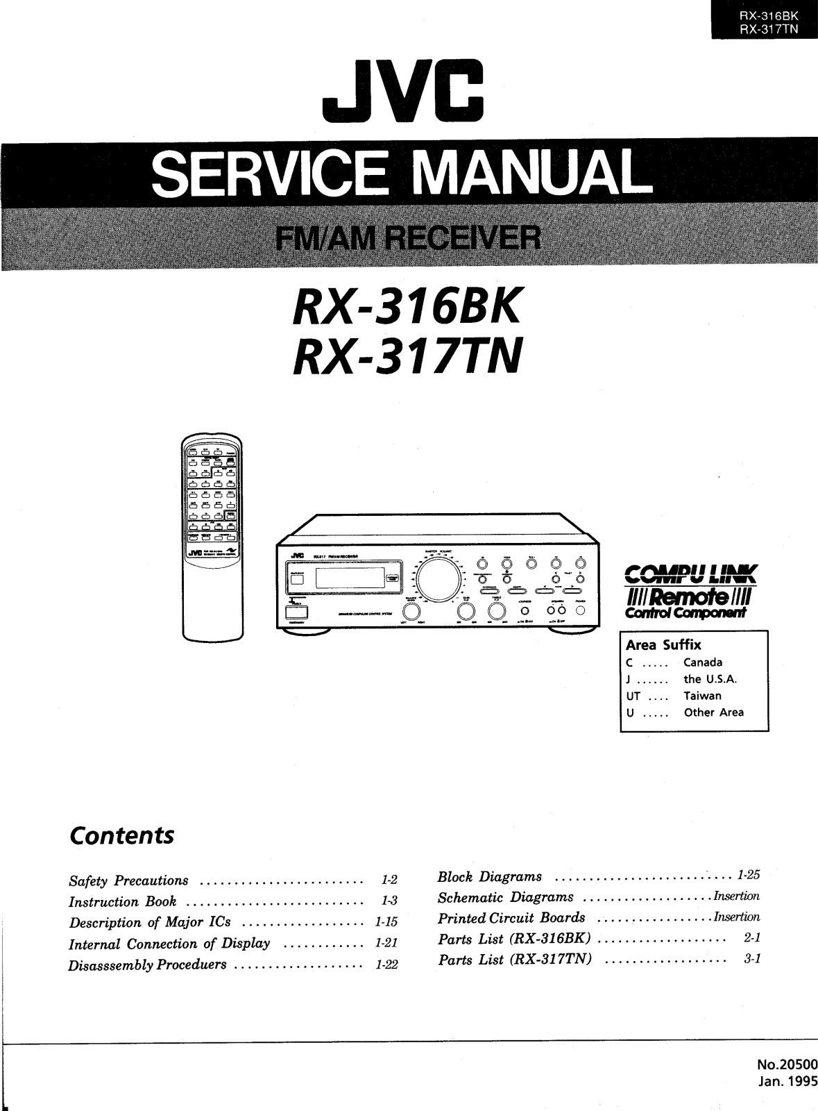 JVC RX-316BK, RX-317TN User Manual