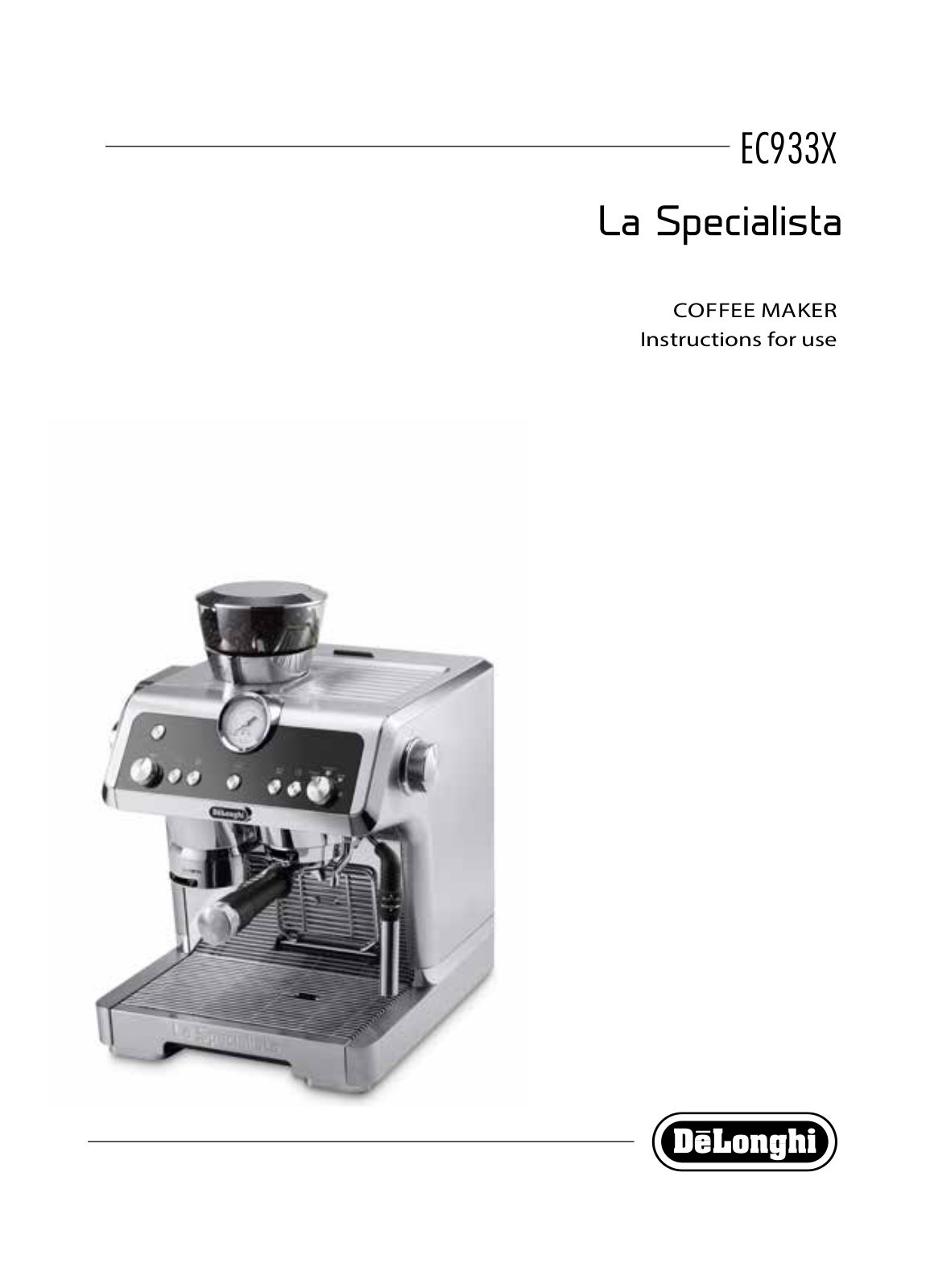 Delonghi EC9335BM User Manual