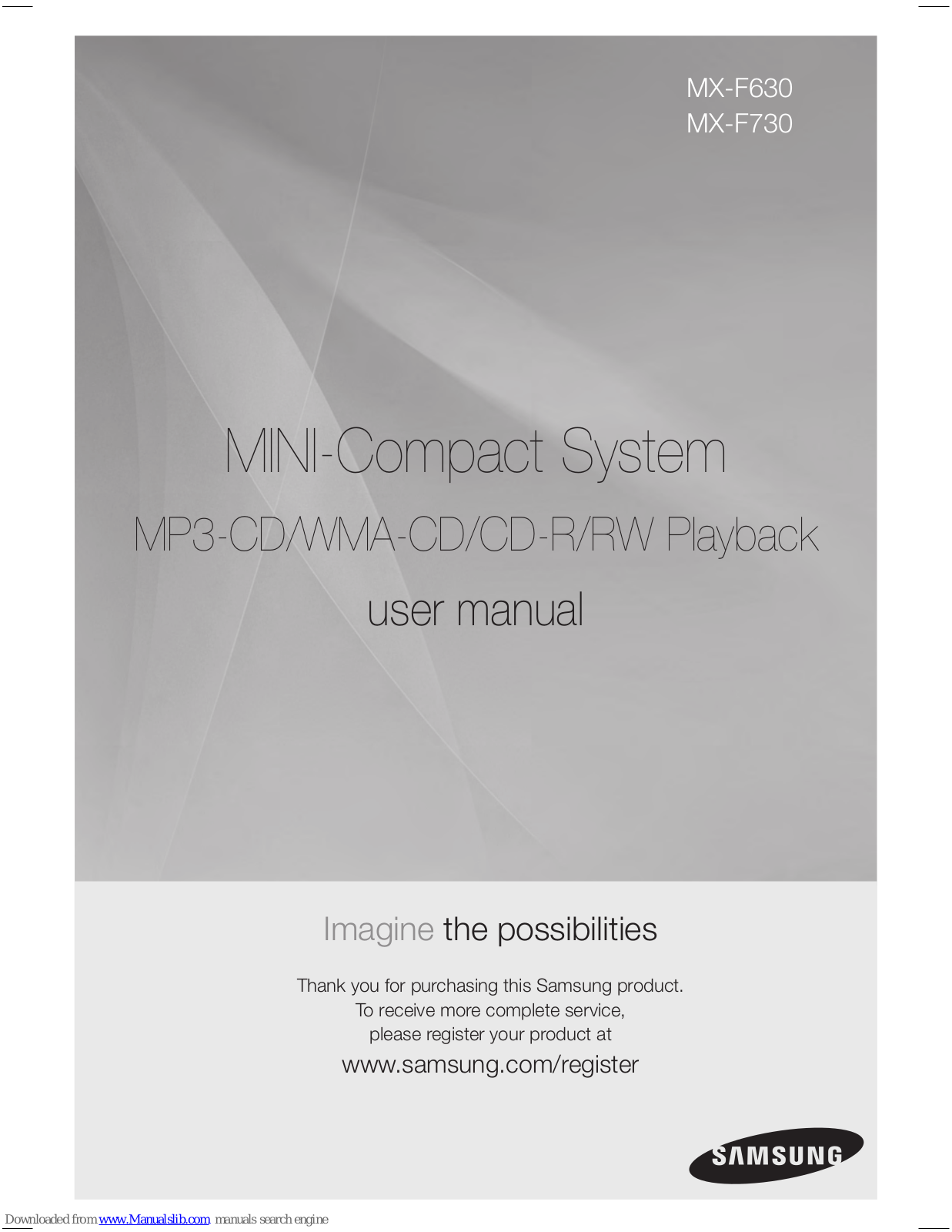 Samsung MX-F630, MX-F730 User Manual