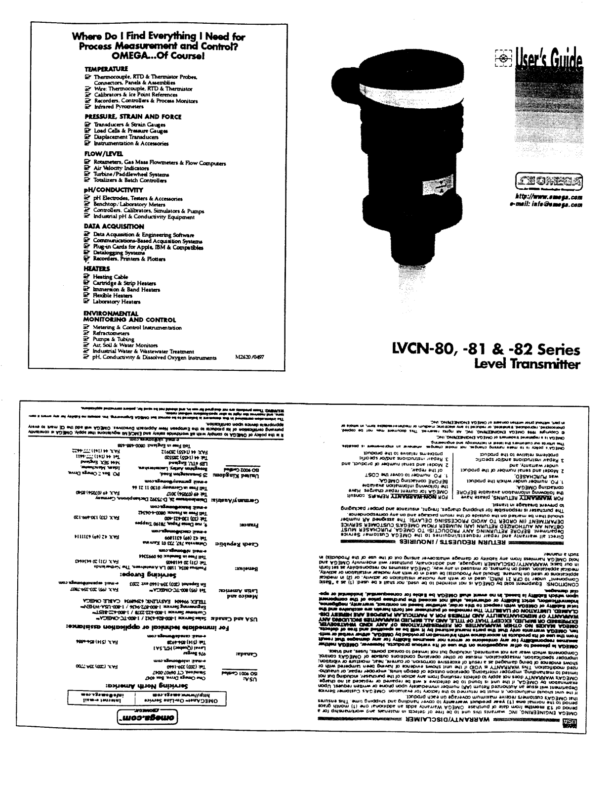 Omega LVCN-80, LVCN-81, LVCN-82 User guide - ManualMachine.com