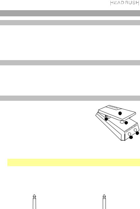 Headrush Expression Pedal User manual