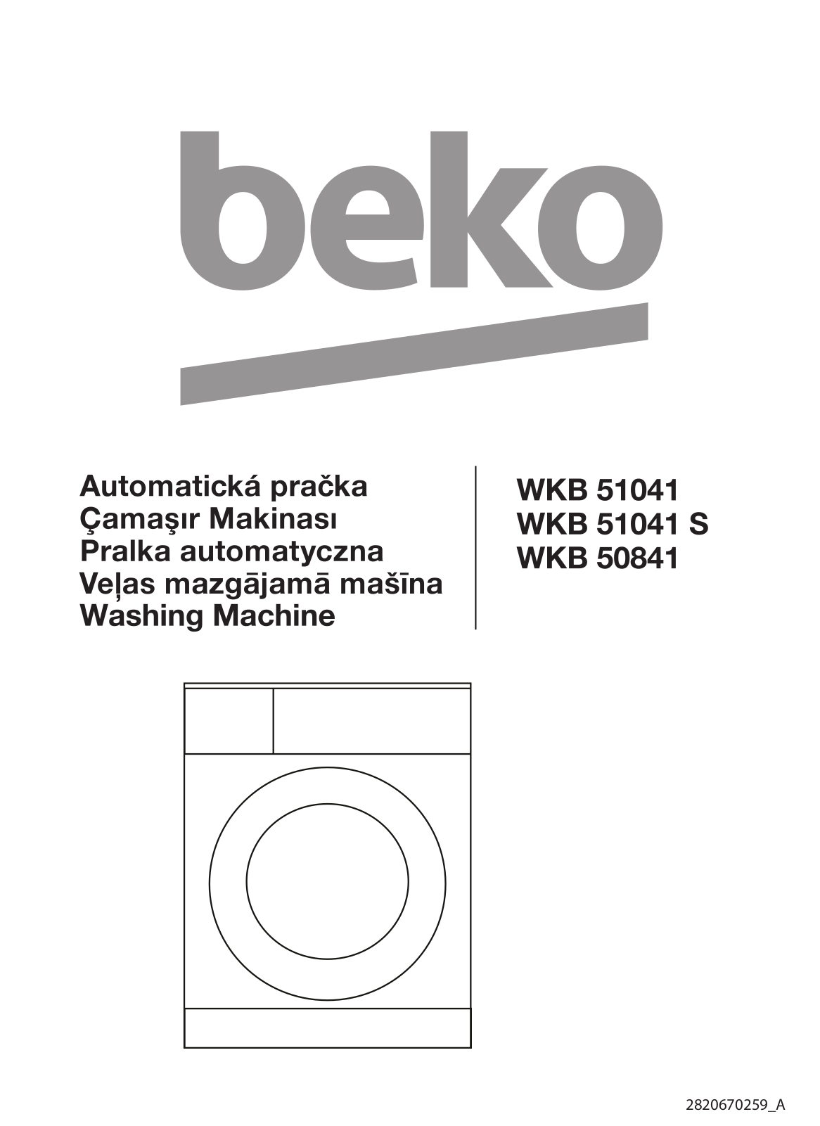 Beko WKB51041, WKB51041S, WKB50841 User manual