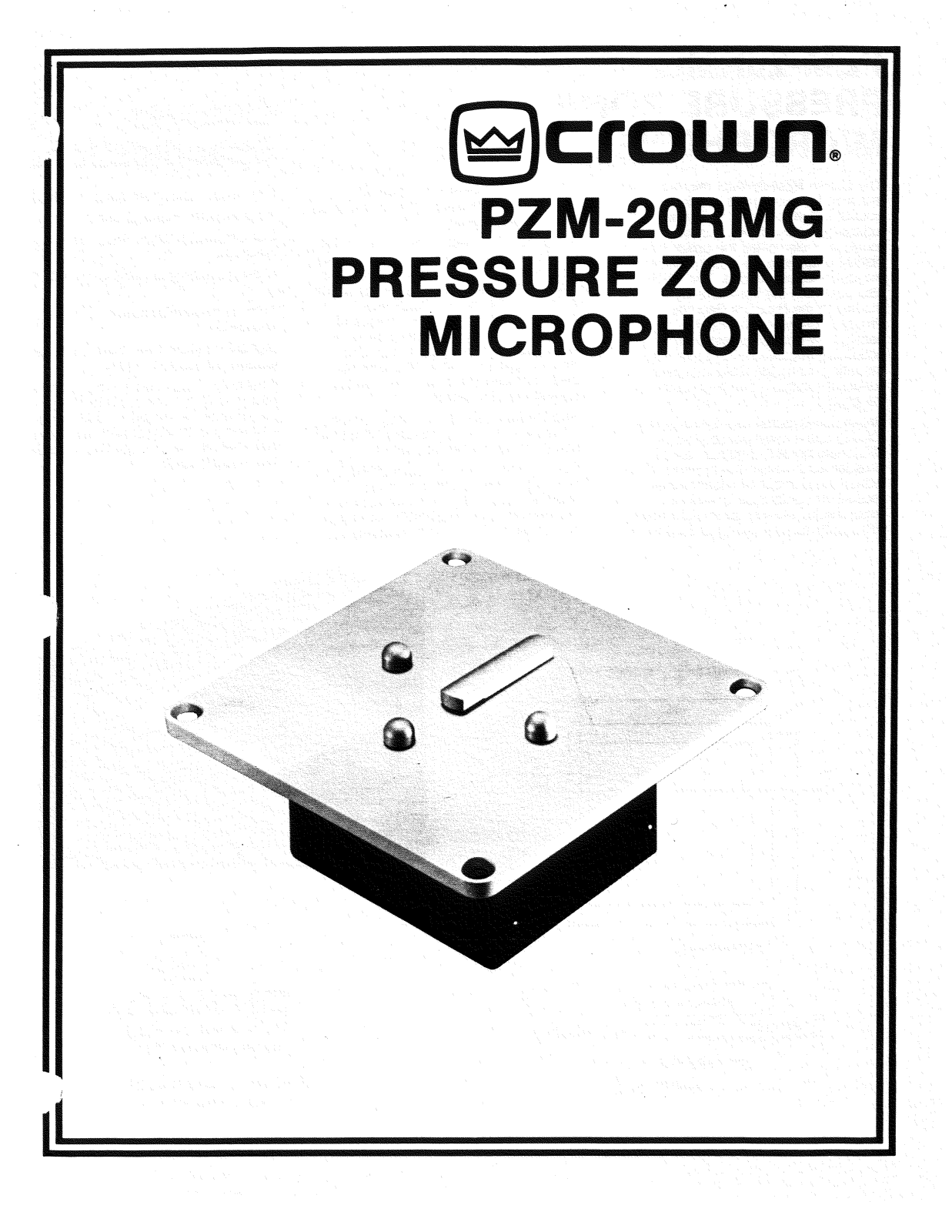 Crown Audio PZM-20RMG User Manual