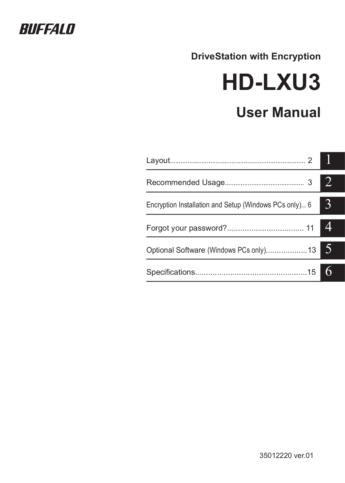 Buffalo HD-LXU3 User Manual