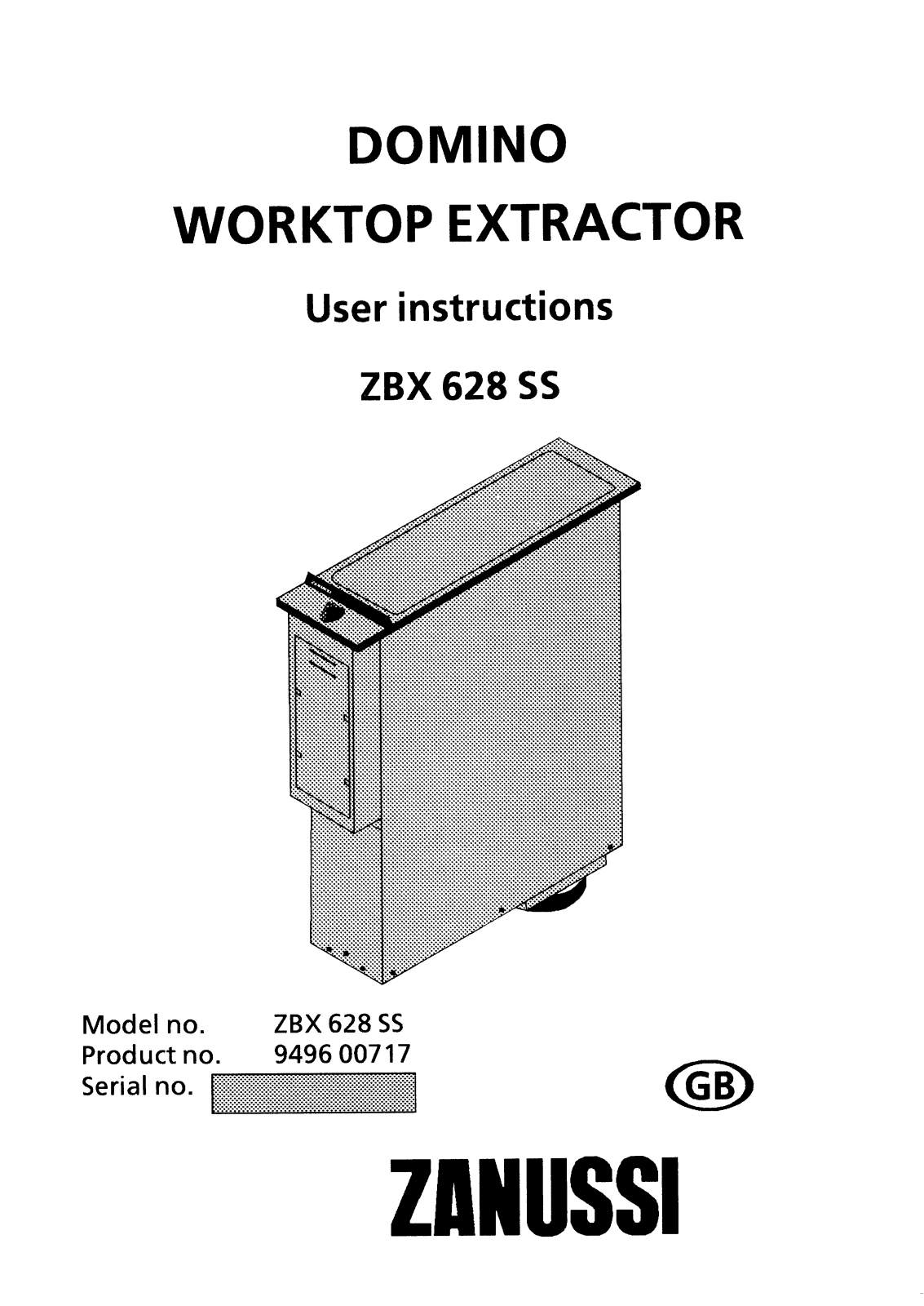 Zanussi ZBX628SS USER MANUAL