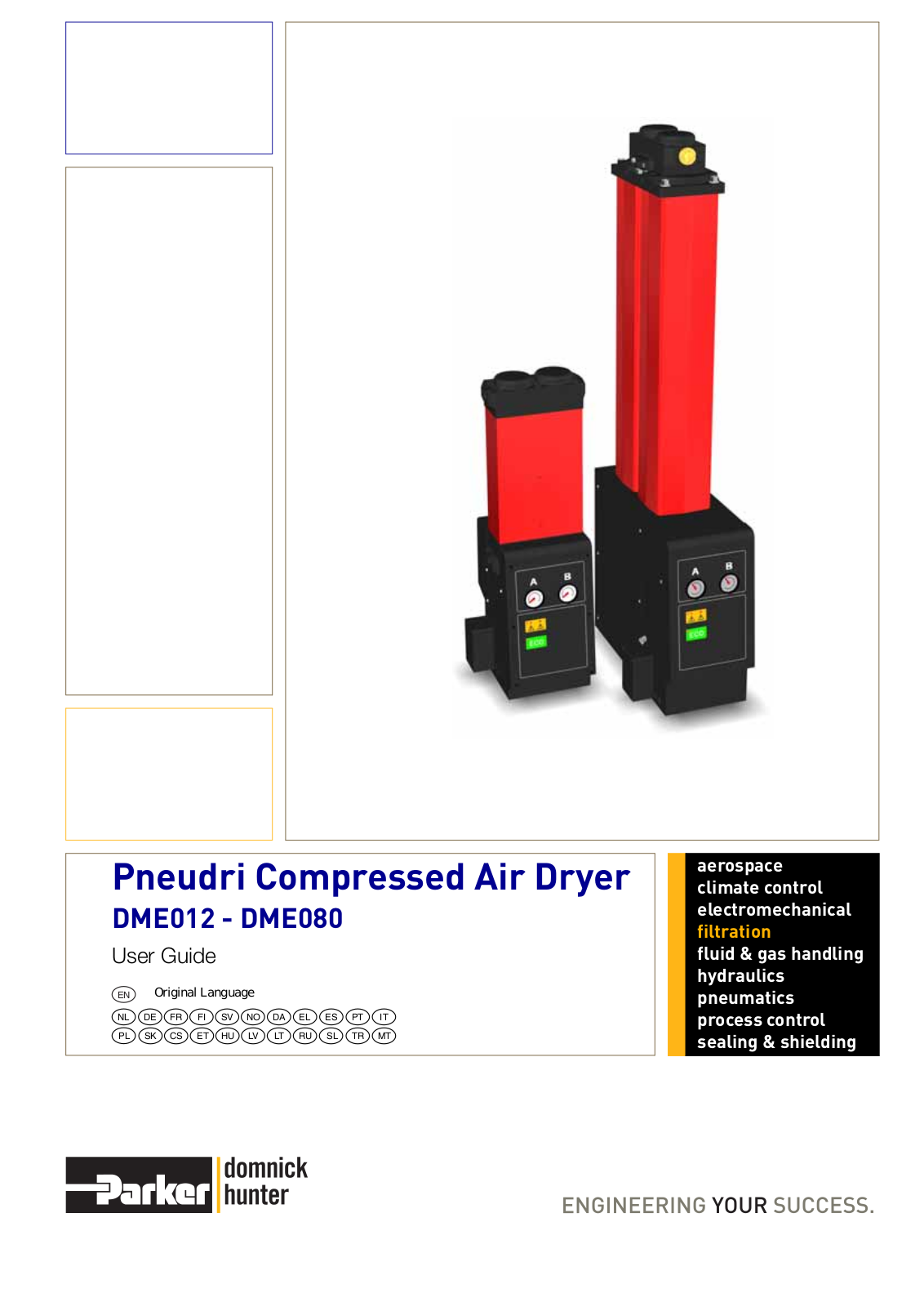 Parker DME015, DME012, DME030, DME025, DME020 User Manual - ManualMachine.com