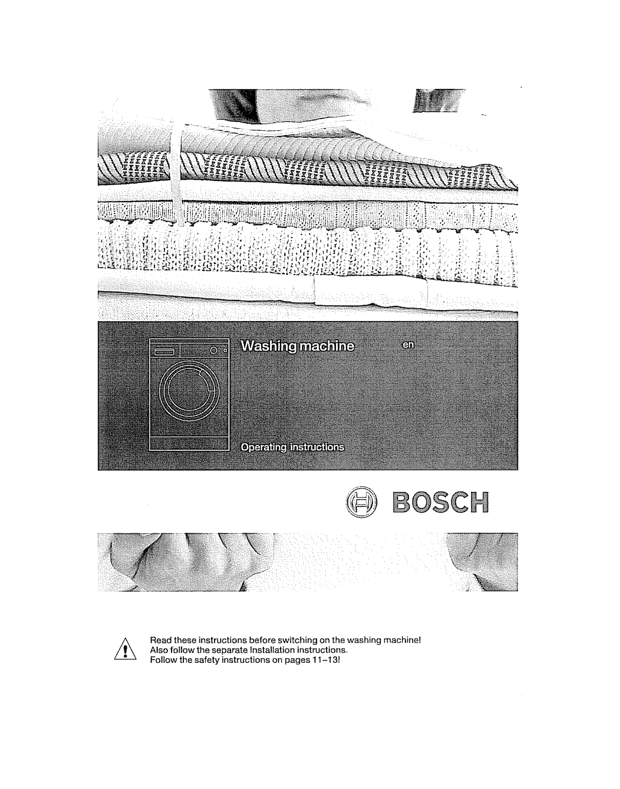 Bosch WAS20160UC/18, WAS20160UC/28, WAS20160UC/23, WAS20160UC/20, WAS20160UC/16 Owner’s Manual