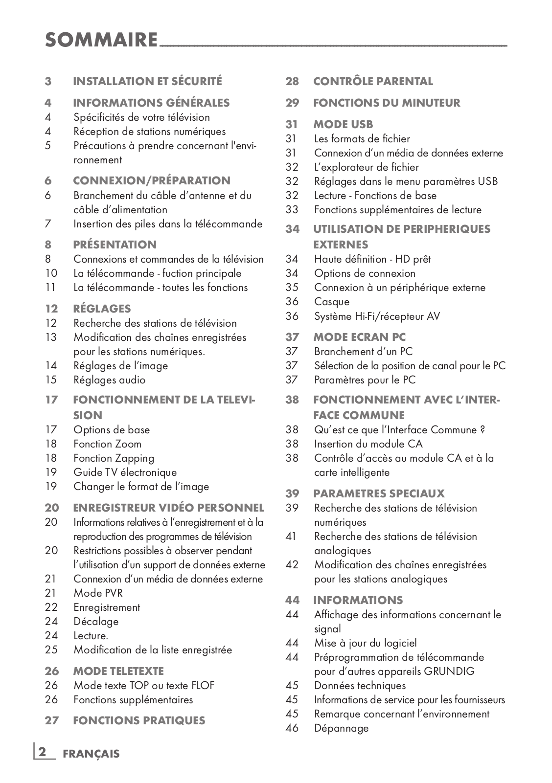 GRUNDIG 40 VLE 7040 C User Manual