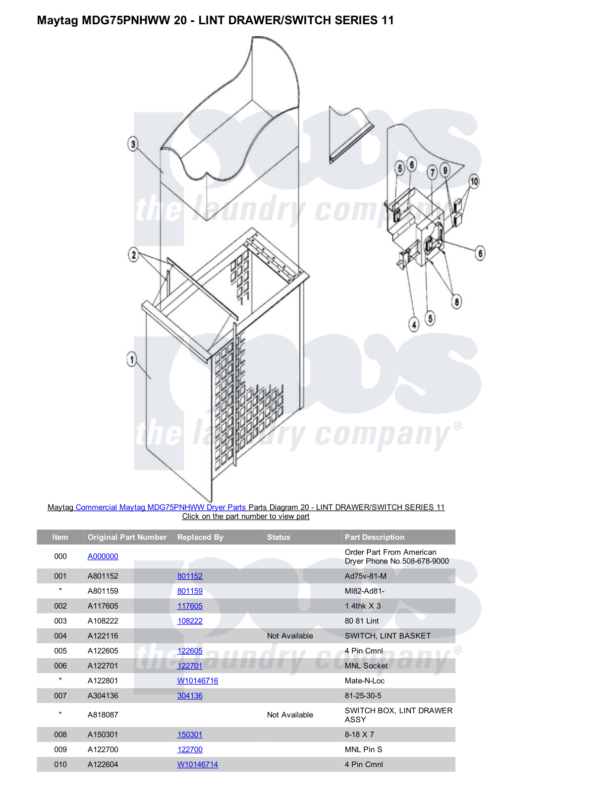 Maytag MDG75PNHWW Parts Diagram