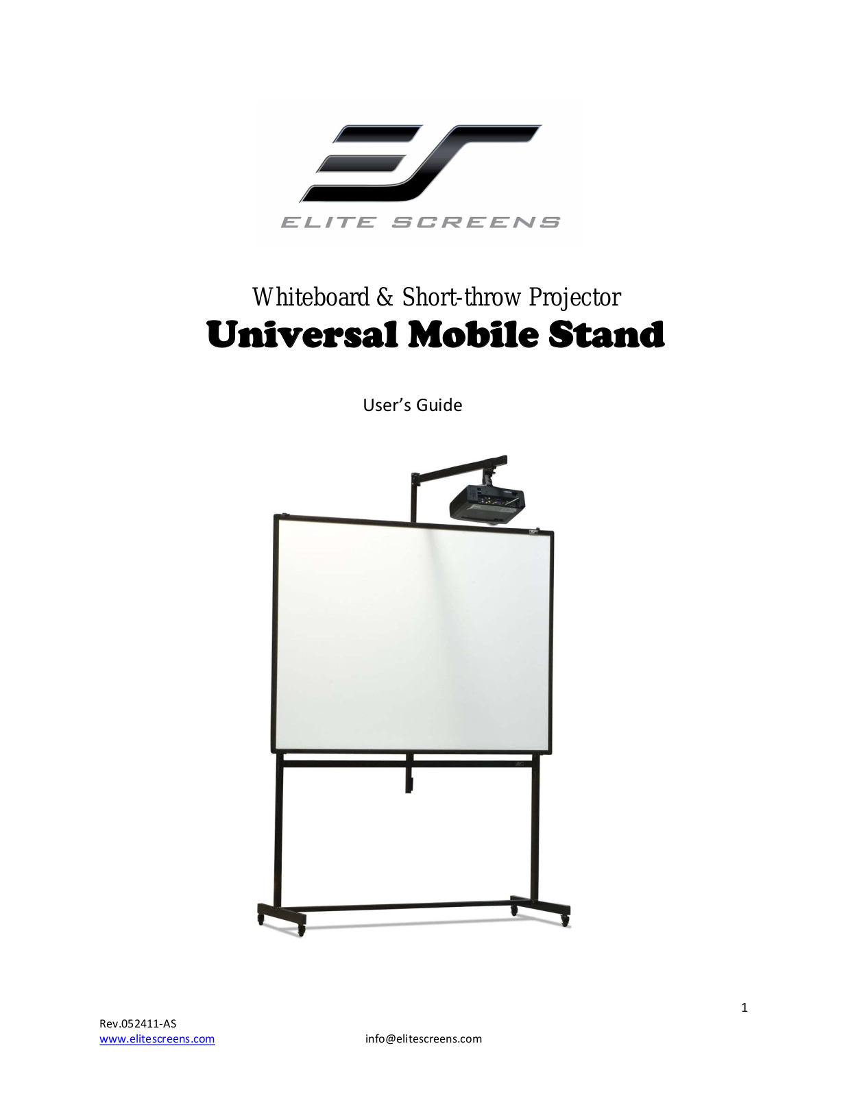 Elite Screens Whiteboard Short-throw Projector User Manual