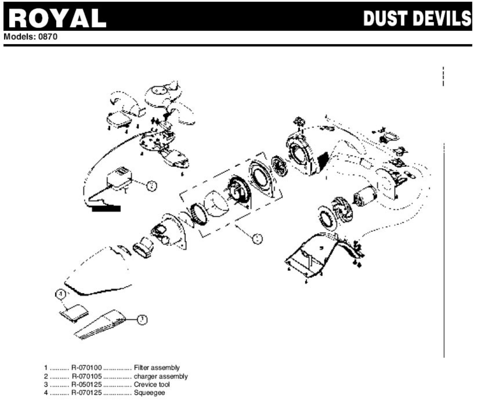 Royal 0870 Parts List