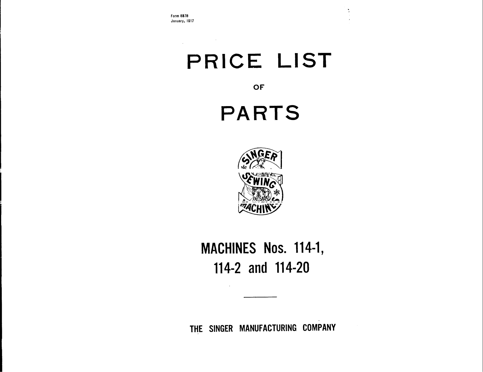 Singer 114-1, 114-20, 114-2 User Manual