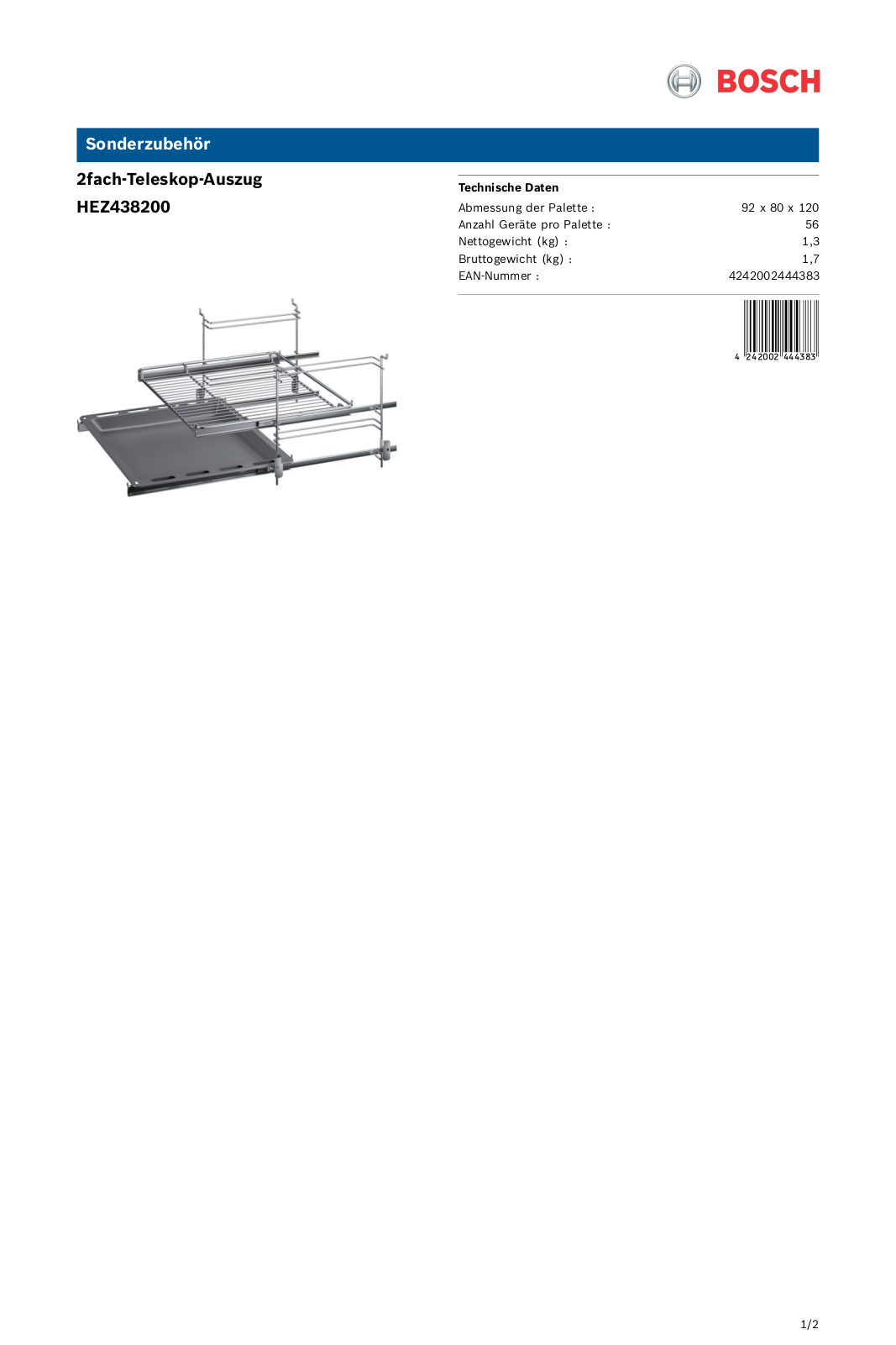 Bosch HEZ438200 User Manual