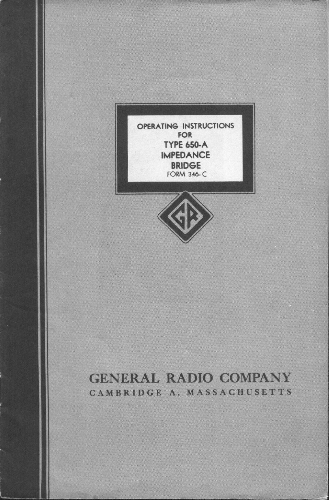 General Radio 650a schematic