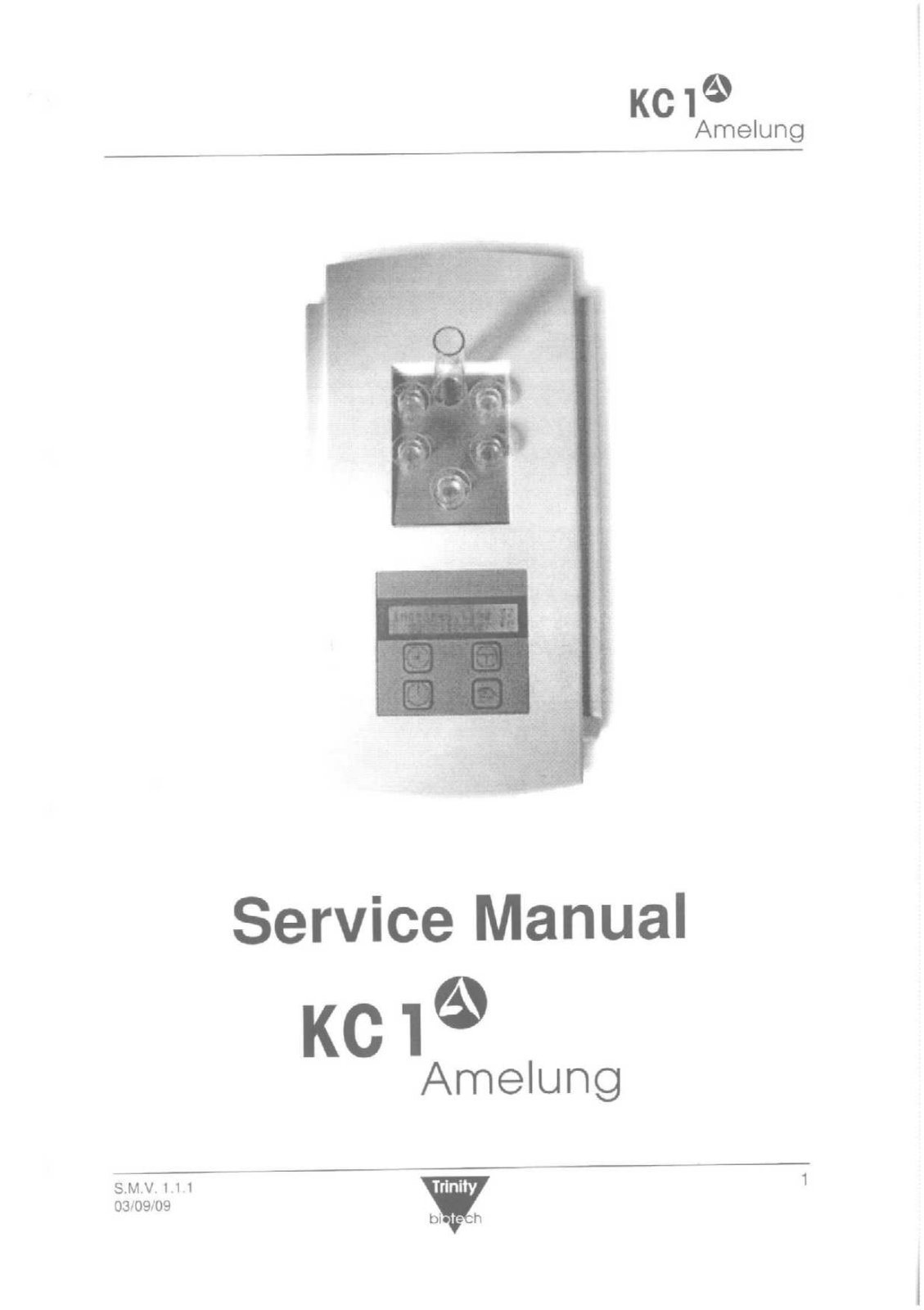 Trinity Amelung KC1 Service manual