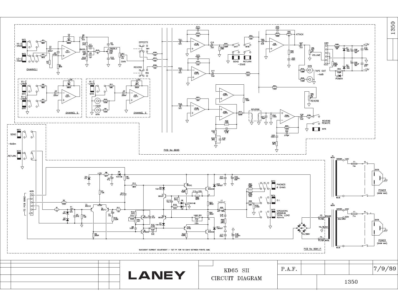 Laney KD65 series-2 Schematic