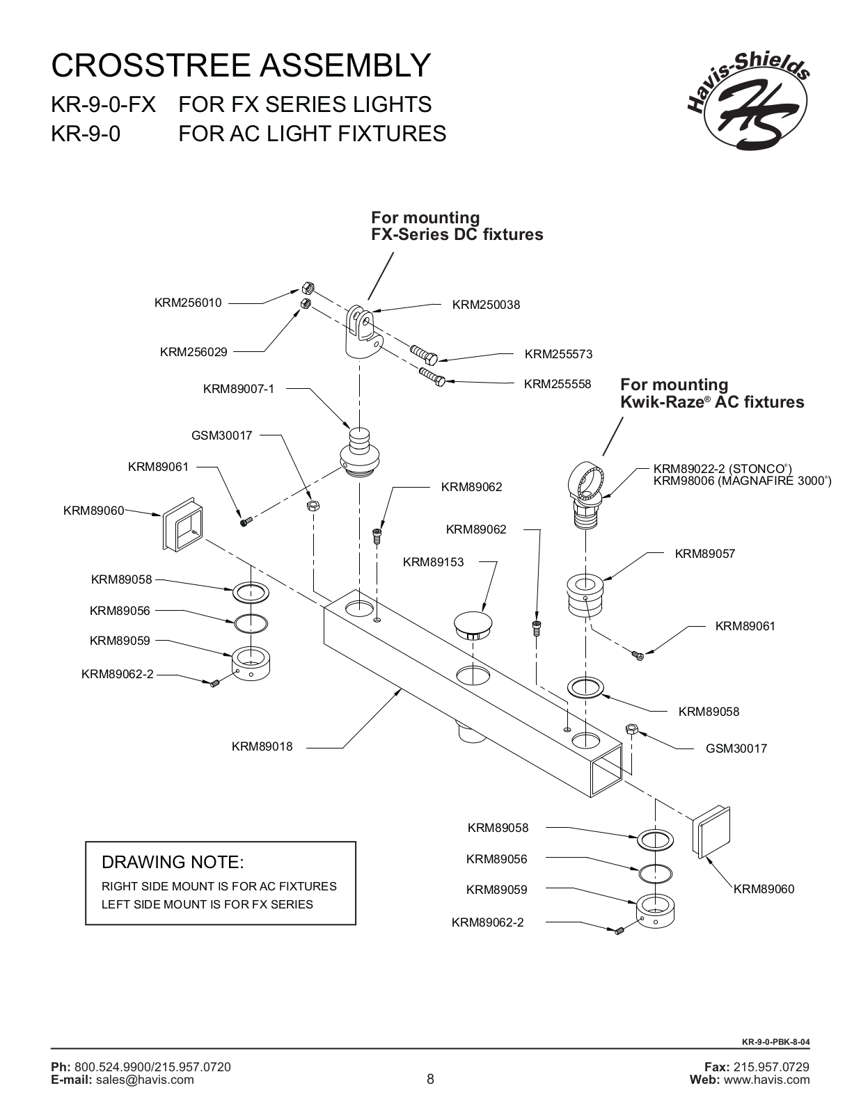 Havis-Shields KR-9-0-FX User Manual