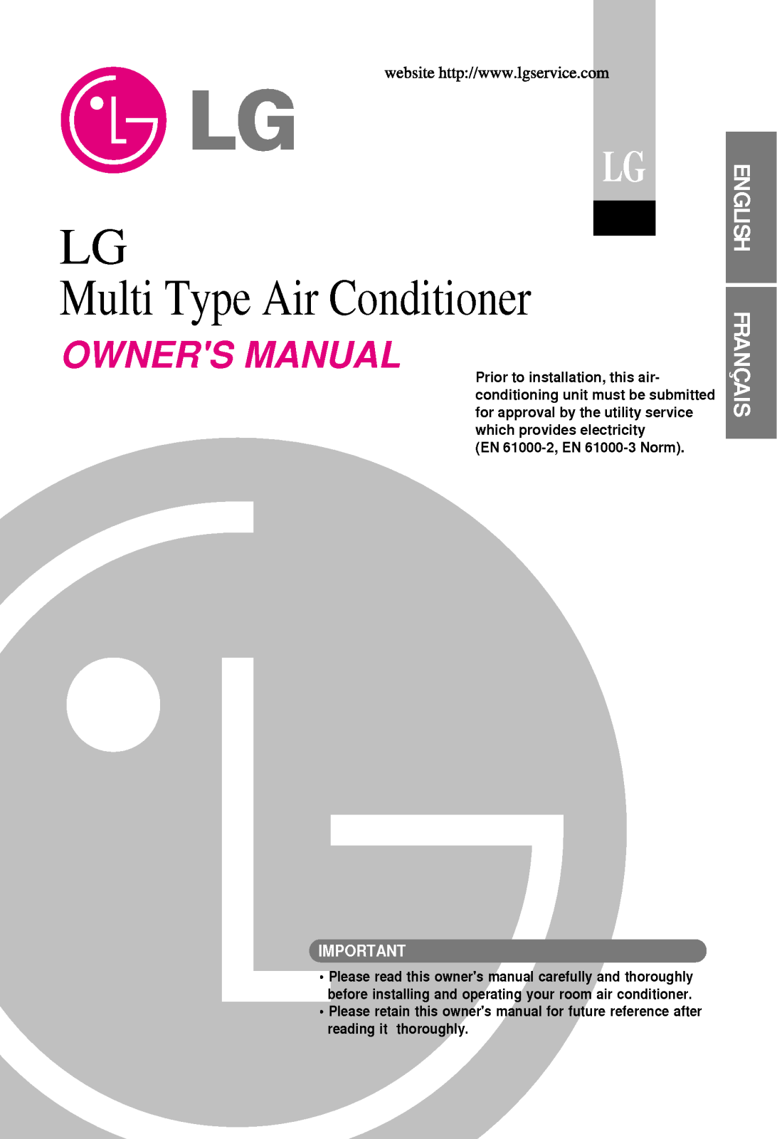 LG LMNH186D3R0, LMNH126DUR0 User Manual