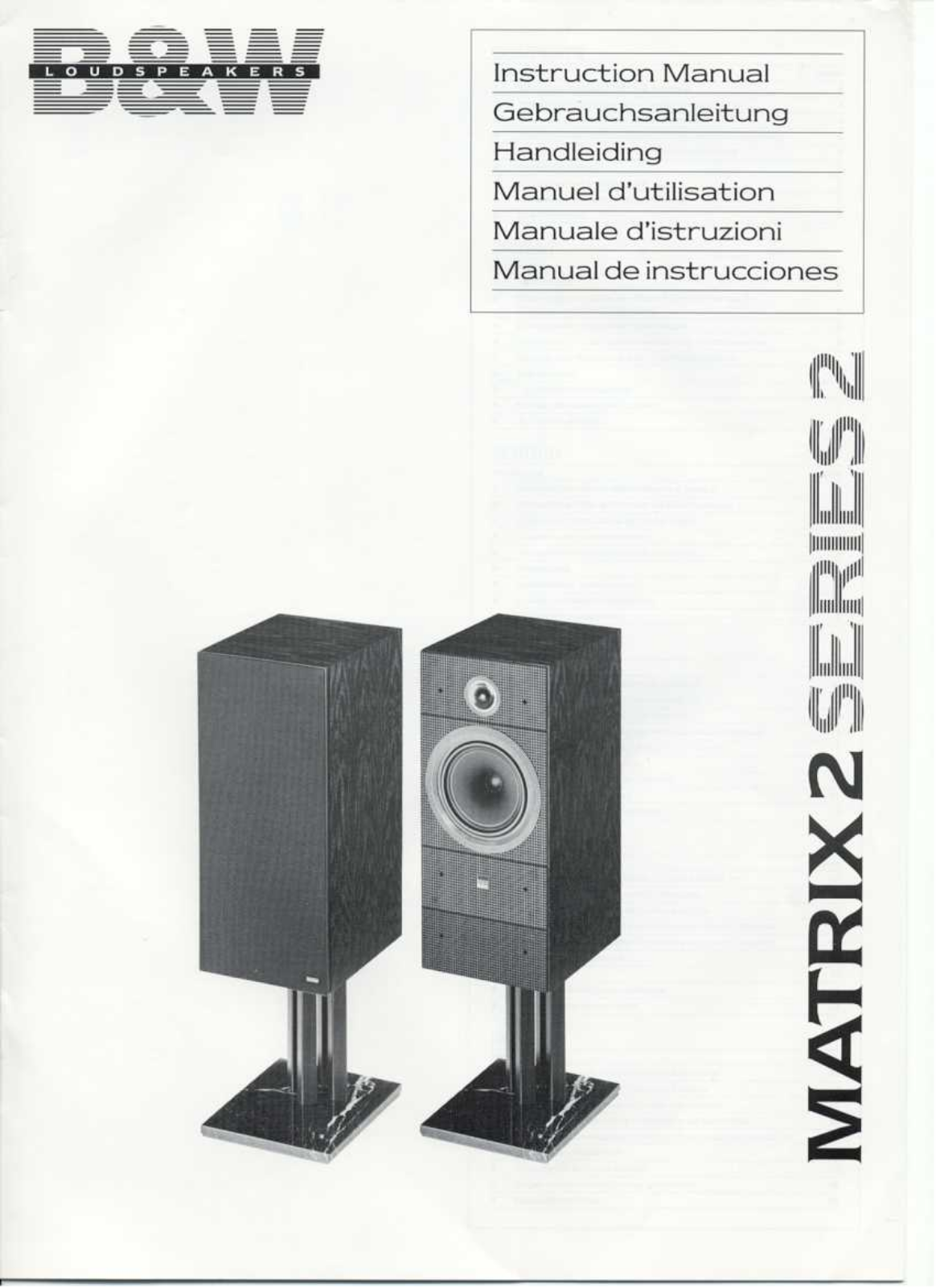 Bowers and Wilkins Matrix 2 Mk2 Owners manual