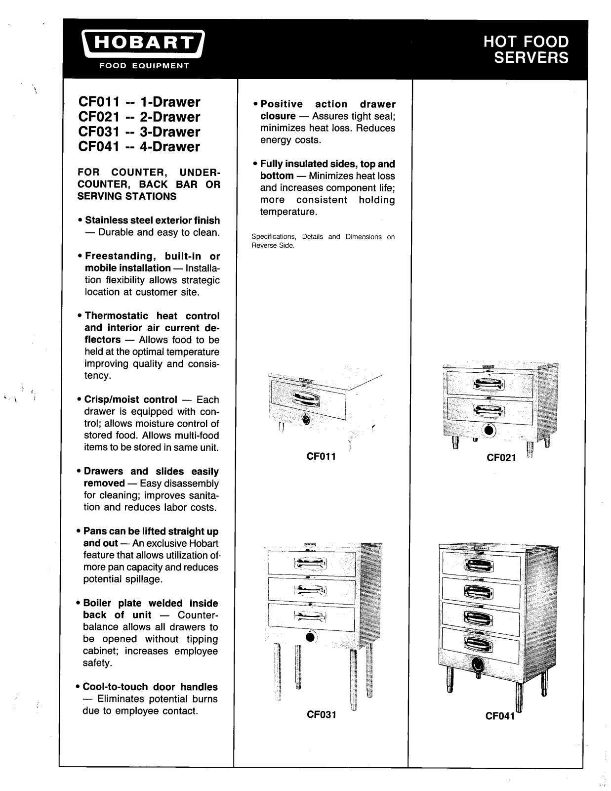 Hobart CF031 User Manual