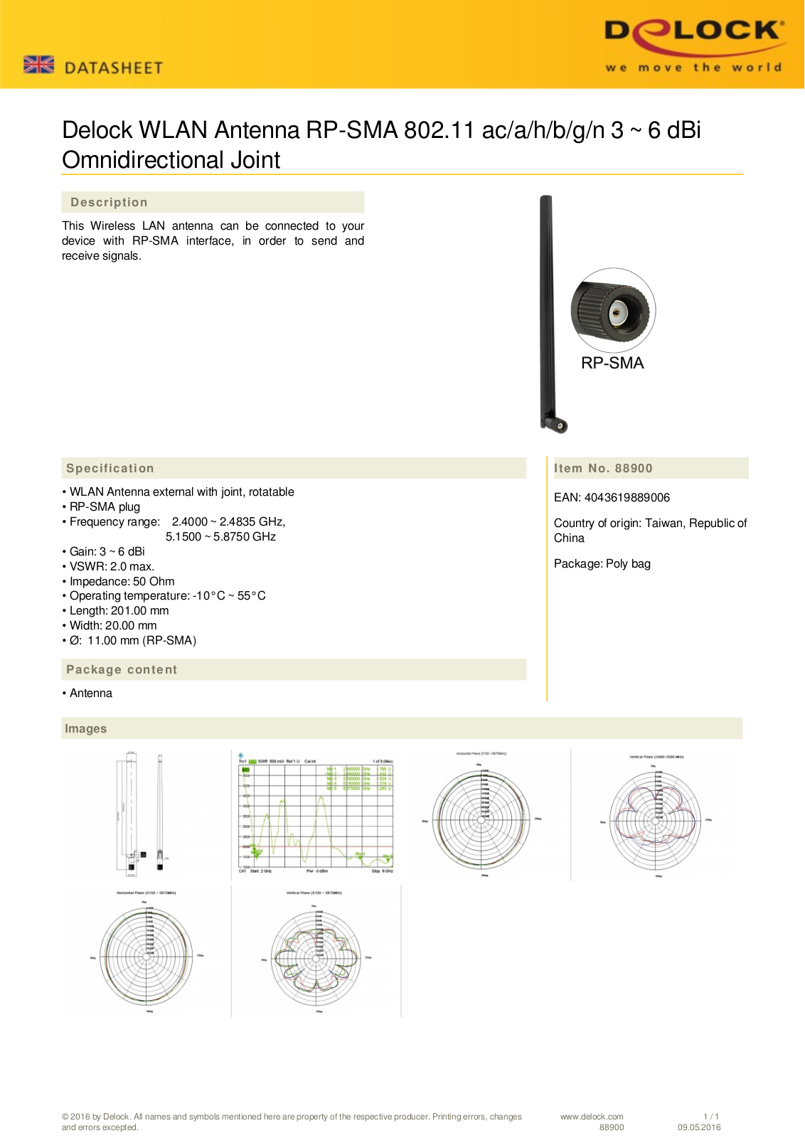 DELOCK 88900 Datasheet - ManualMachine.com