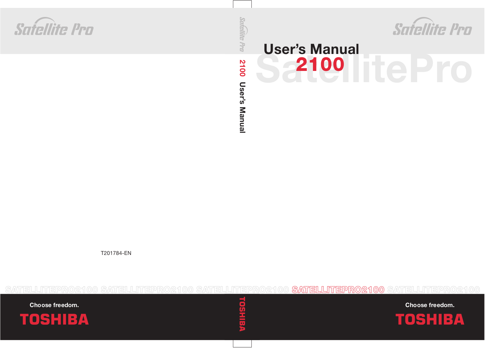 Toshiba Satellite Pro 2100 User Manual