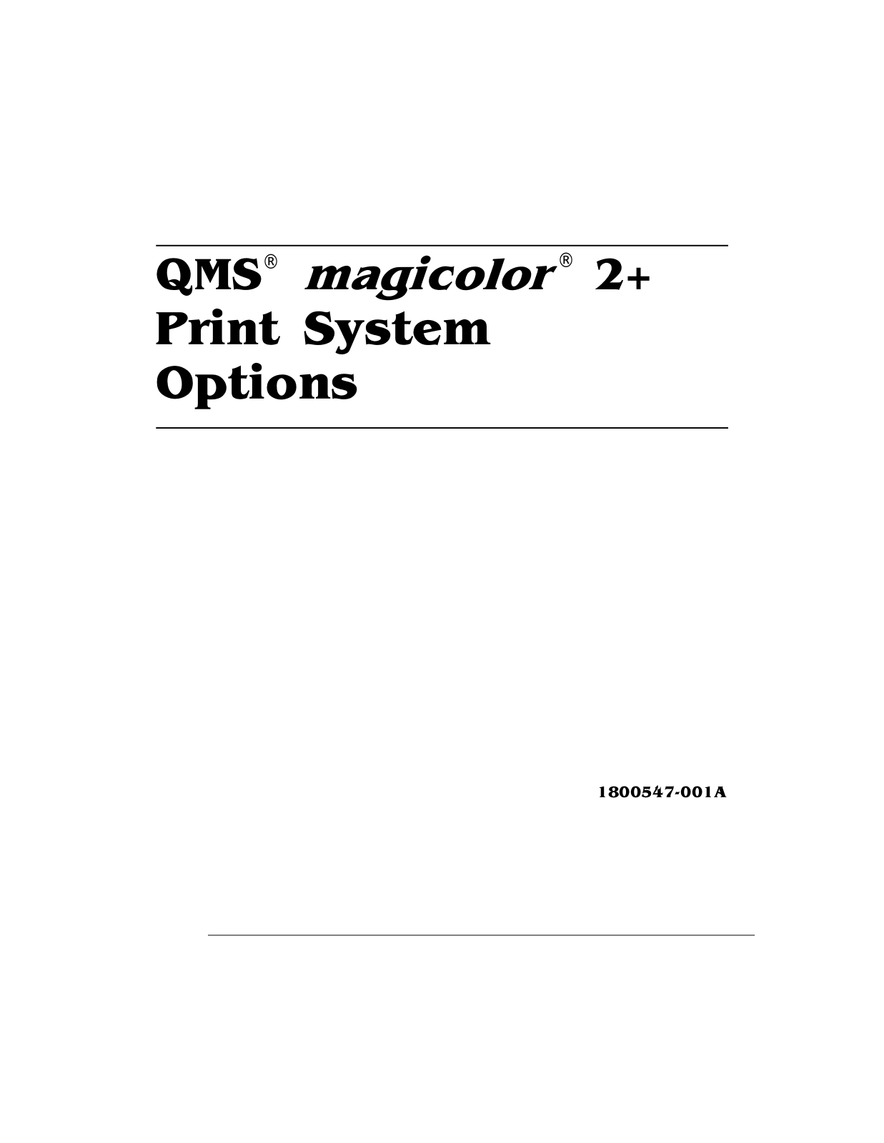 KONICA MINOLTA QMS magic 2 plus Guide