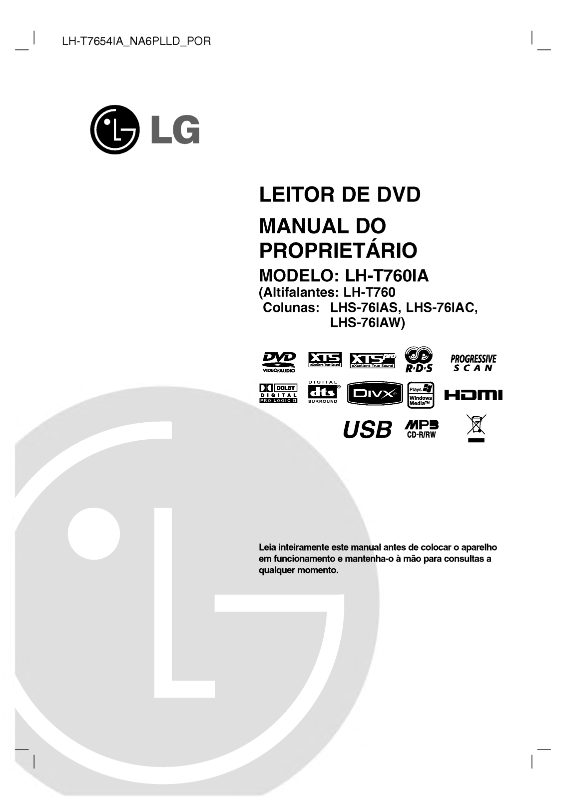 Lg LH-T760IA User Manual