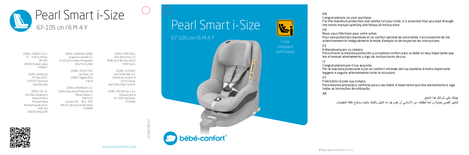 BEBE CONFORT Pearl Smart i-Size User Manual