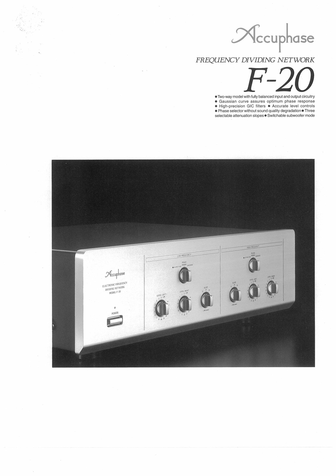 Accuphase F-20 Brochure