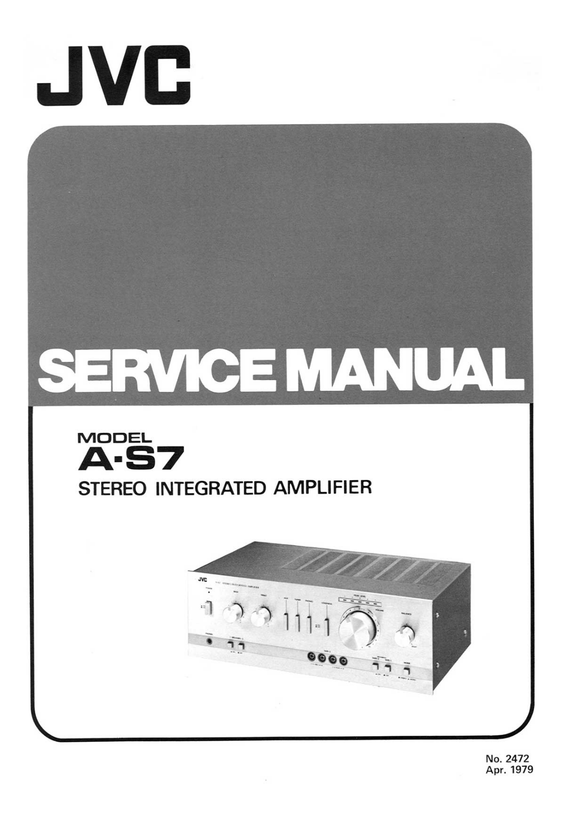 JVC AS-7 Service manual