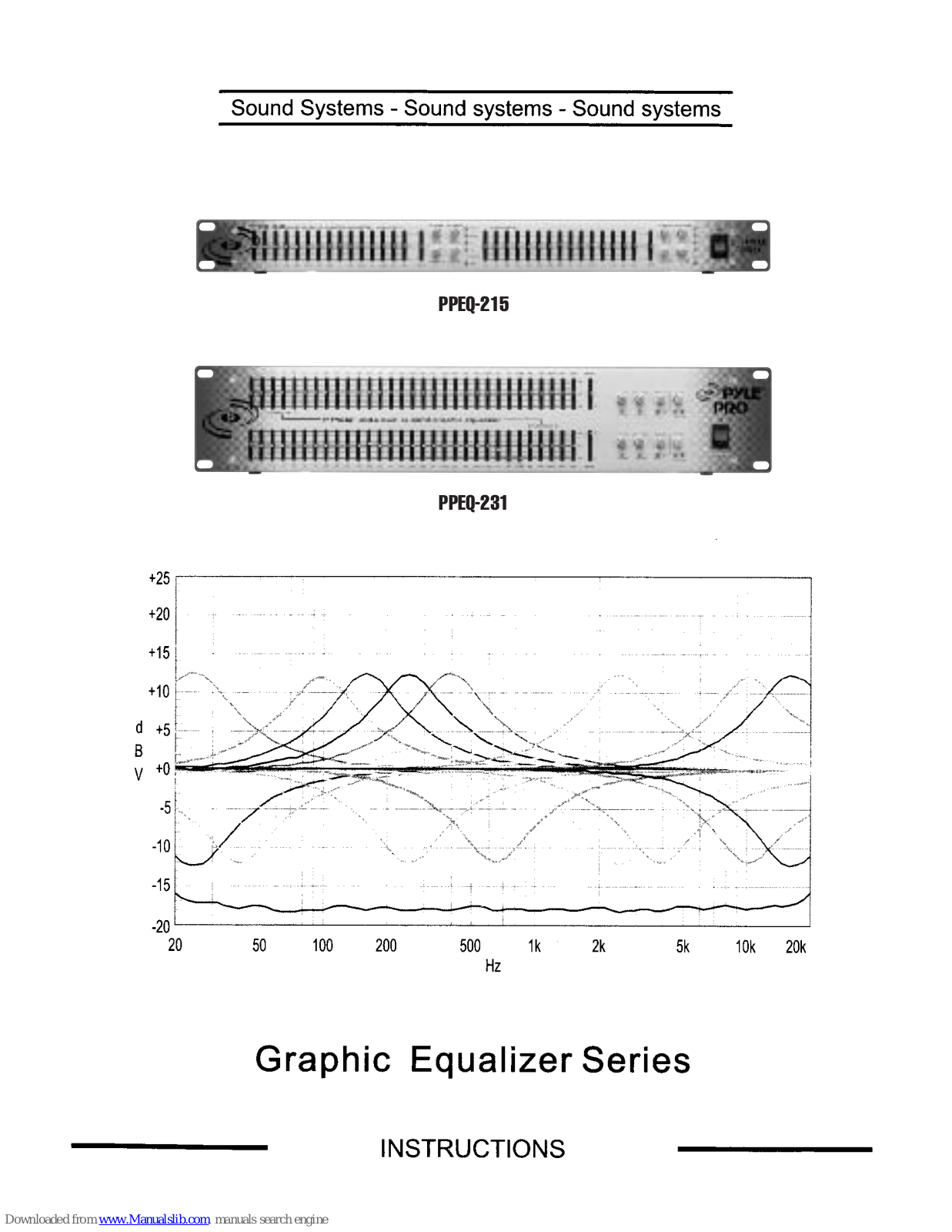 Pyle Pro PPEQ-215, PPEQ-231 Owner's Manual