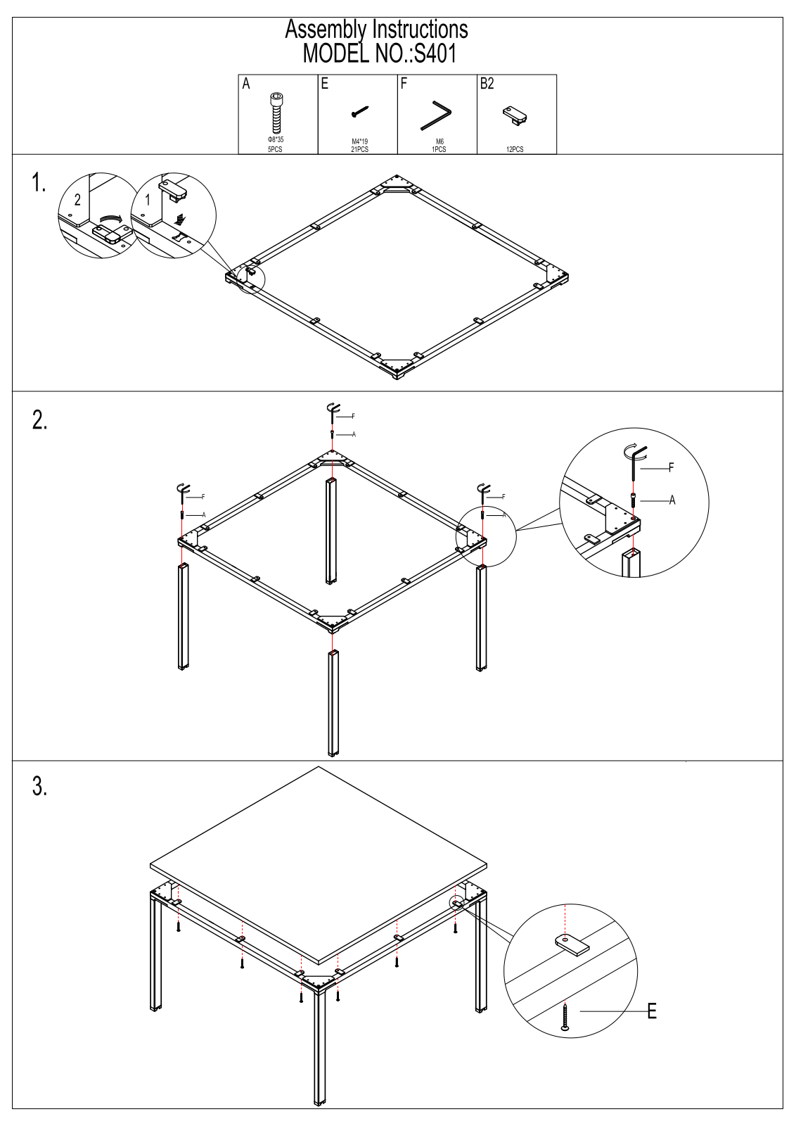 Boss S401, S401WT Assembly Guide