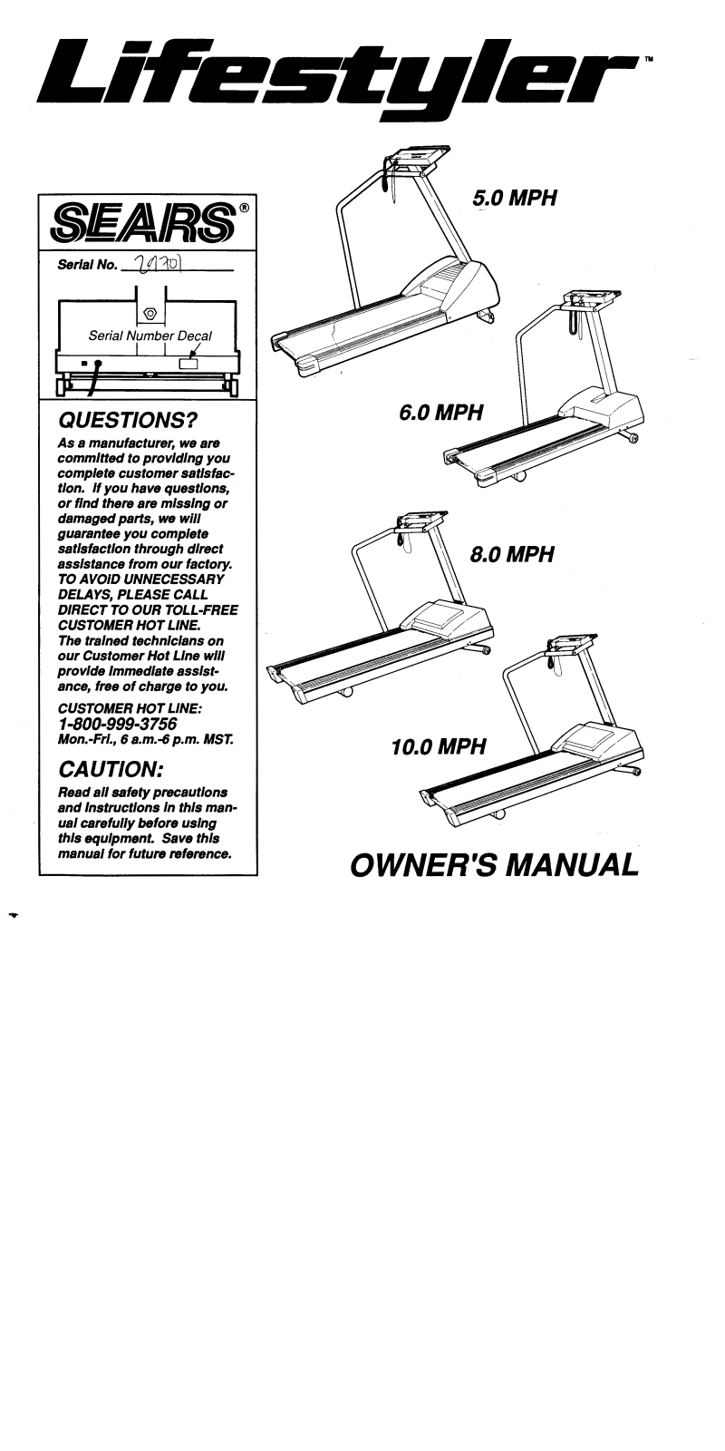 Lifestyler 831.297040 Owner's Manual