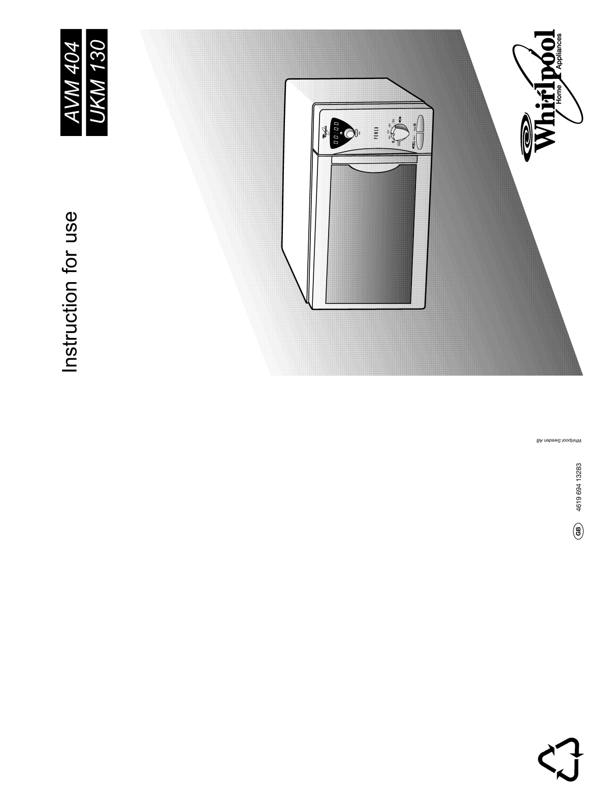 Whirlpool AVM 404/1 WP WH, AVM 404/1/BL INSTRUCTION FOR USE