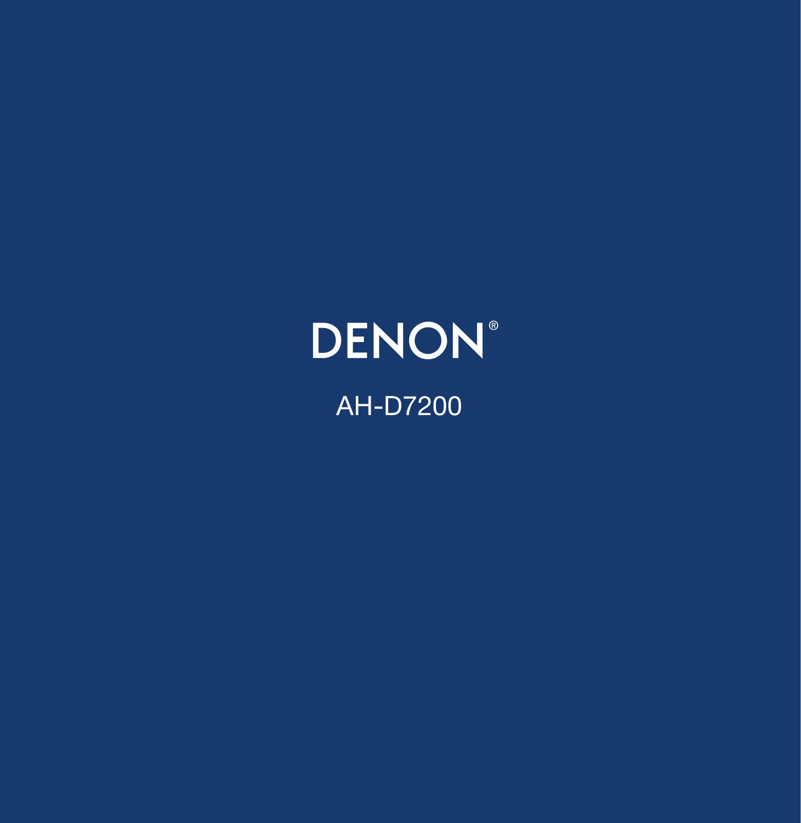 Denon AH-D7200 User Manual