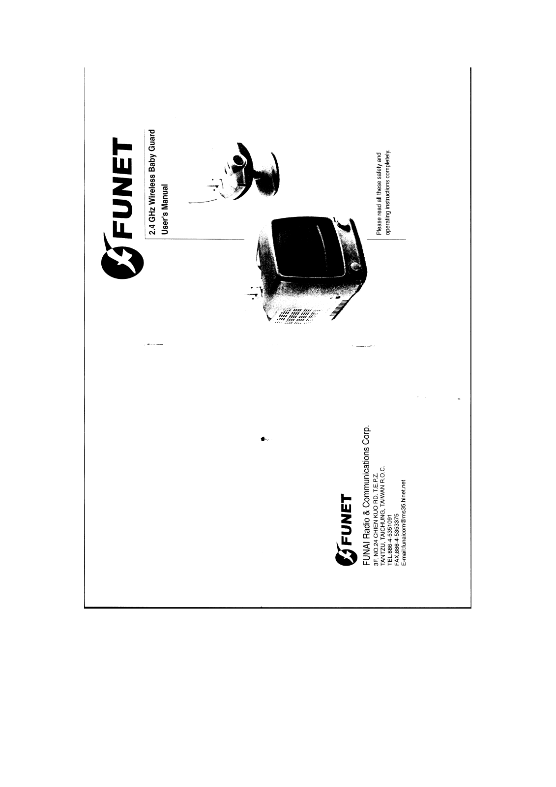 Funai Radio and Communication RW800A Users Manual