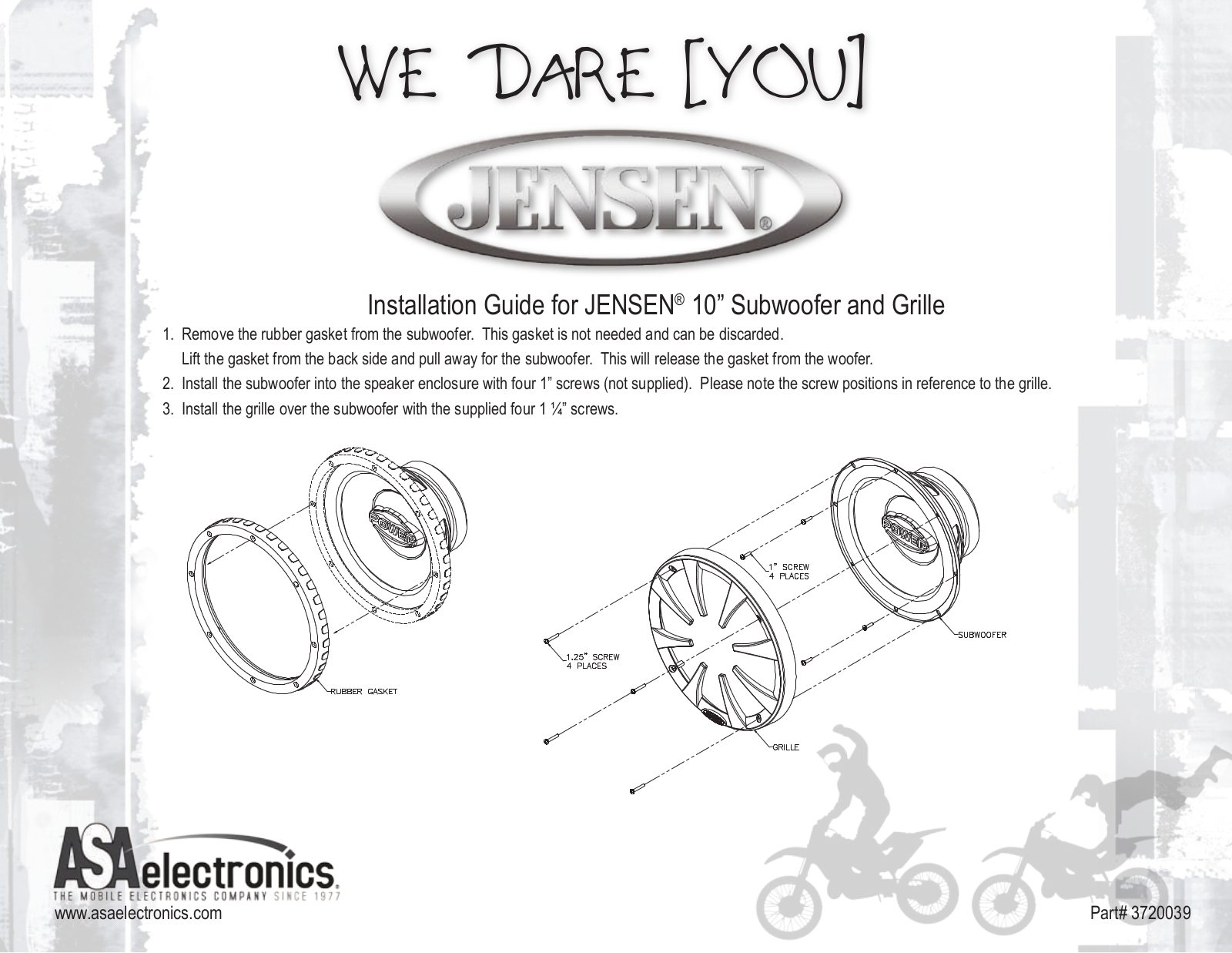 ASA Electronics Jensen 3720039 User Manual