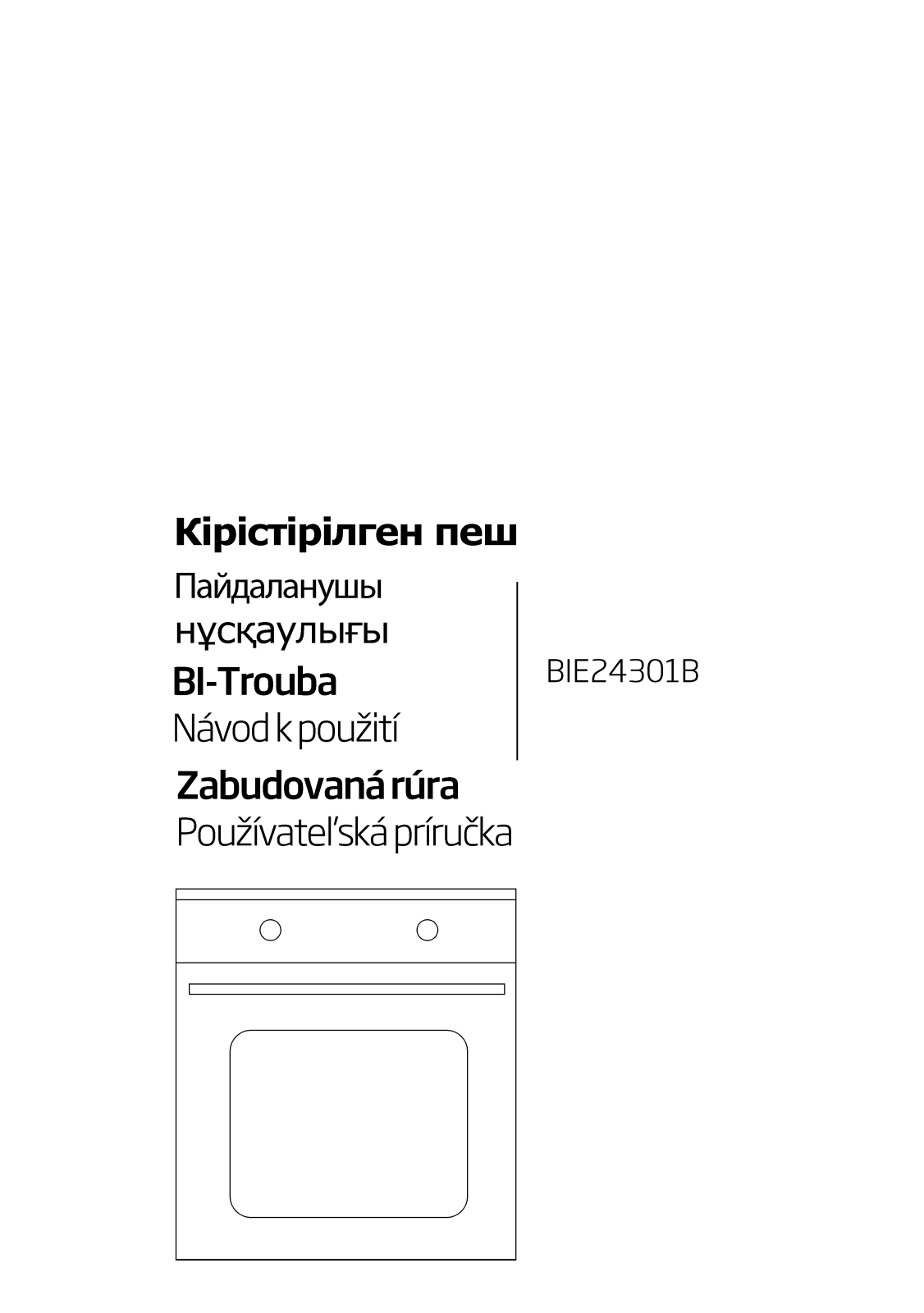 BEKO BIE 24301 W, BIE 24301 B User Manual