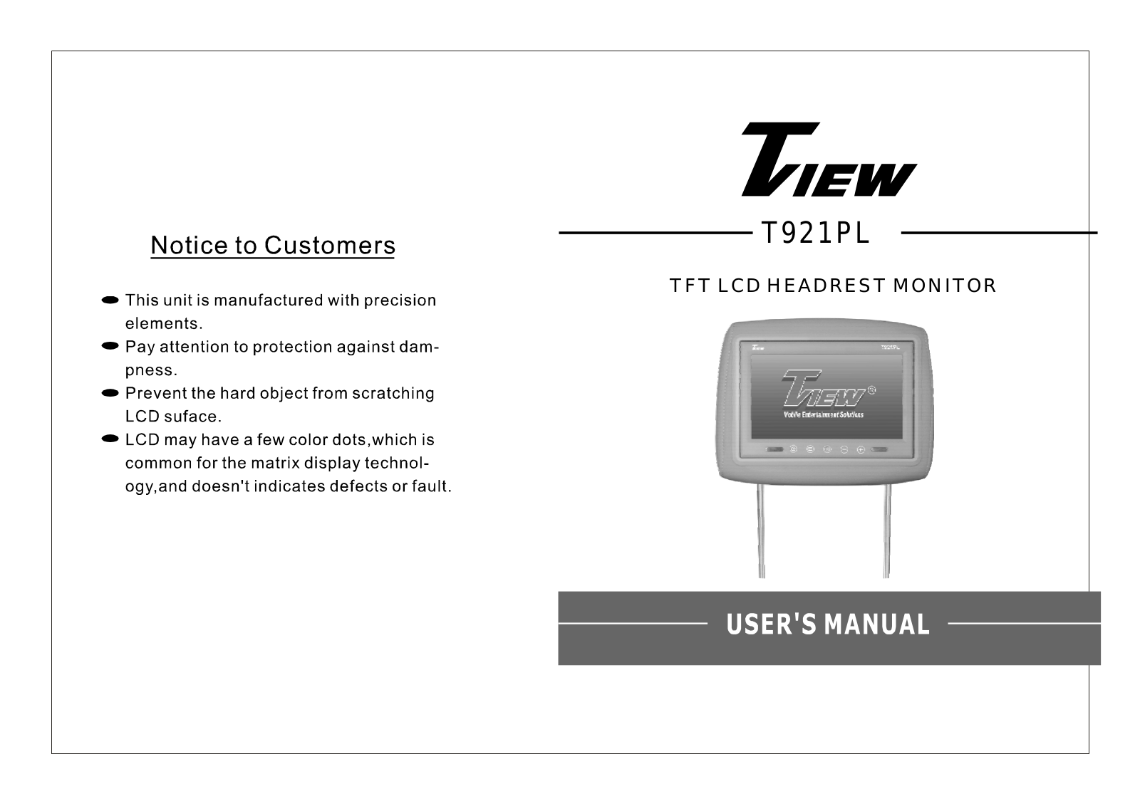 Tview T921PL User Manual