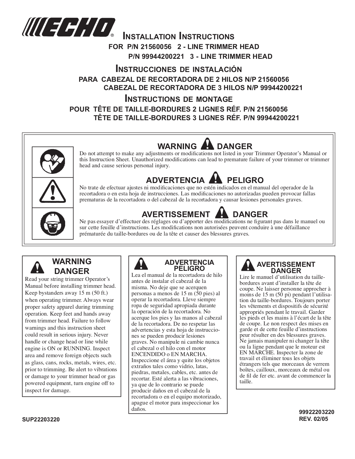 Echo SUP22203220 User Manual