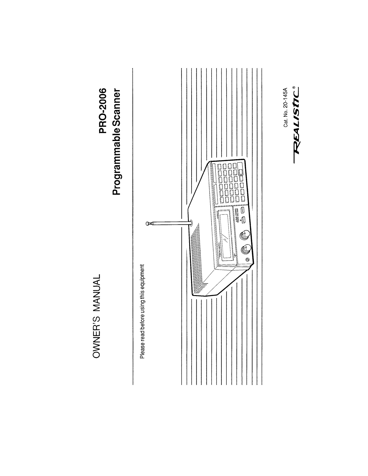 Realistic   RadioShack PRO-2006 Owners Manual