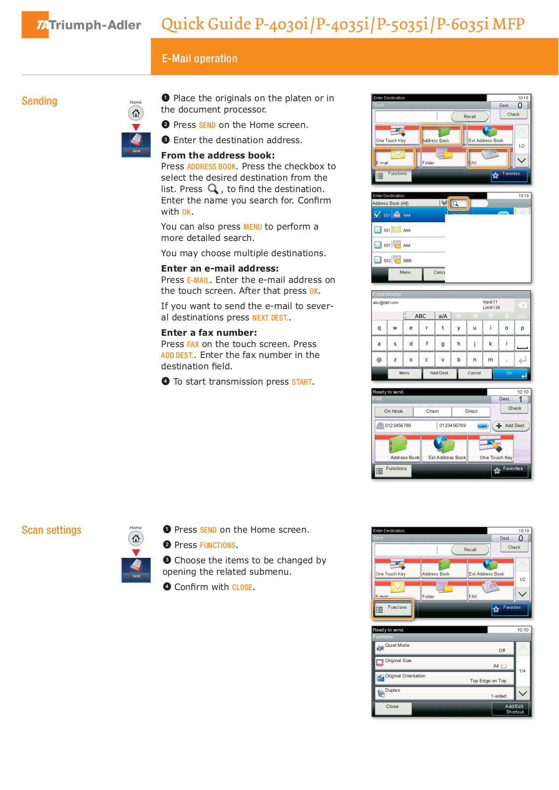 TA Triumph-Adler P-4030i MFP User Manual