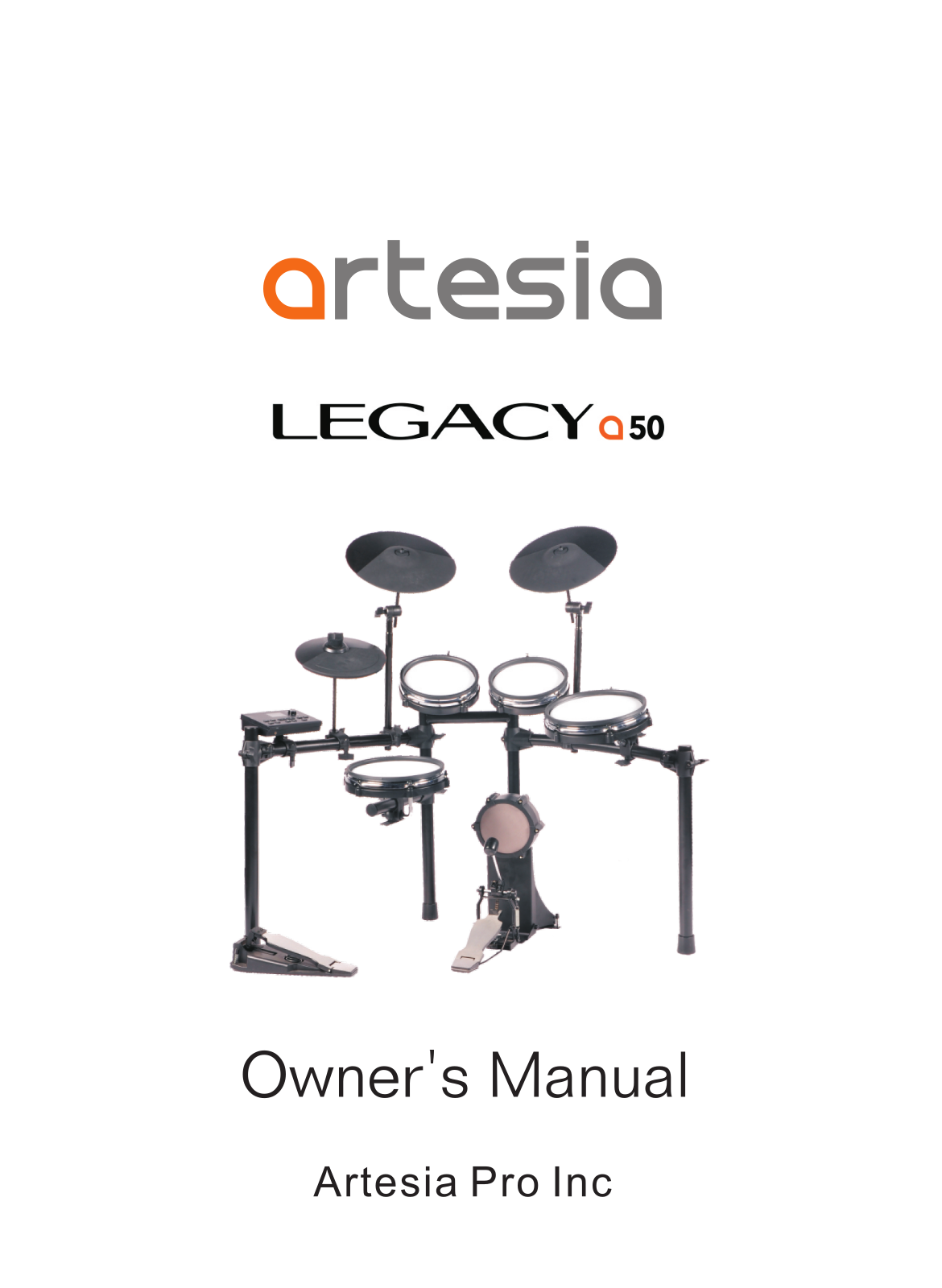 Artesia Legacy A50 Owner’s Manual