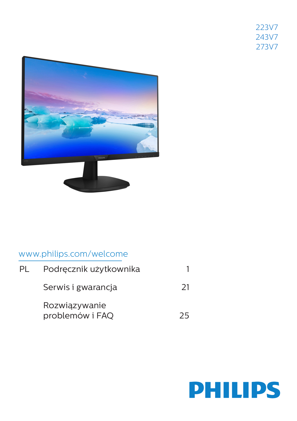 Philips 273V7QJAB User Manual