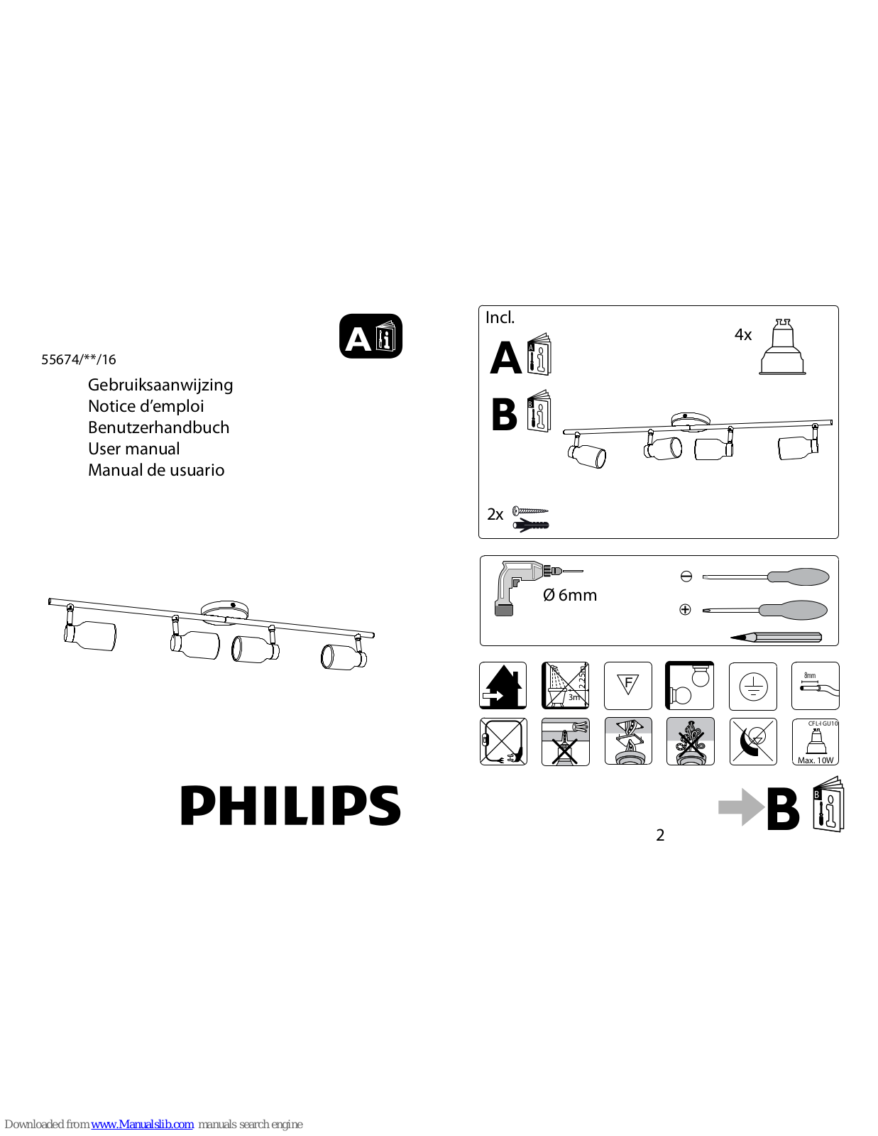 Philips 55674-17-16, 55674-31-16, 55674/**/16 User Manual - ManualMachine.com
