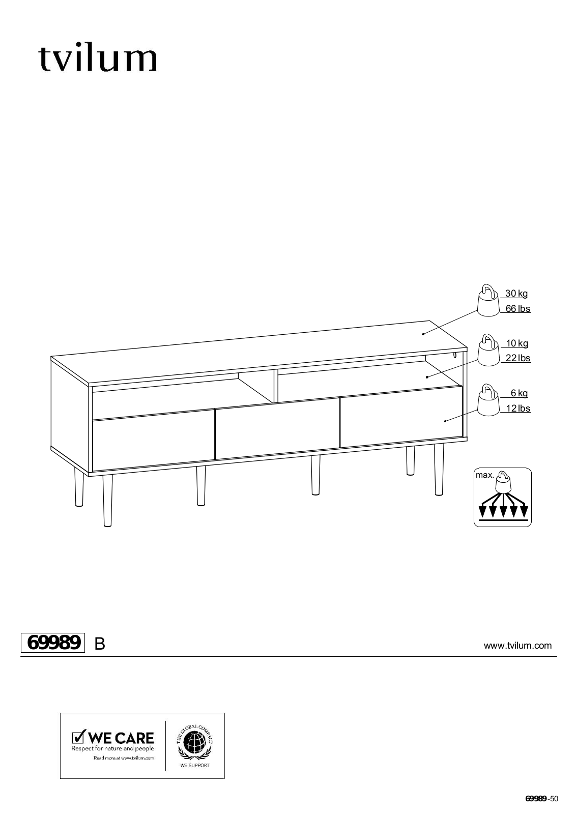 Tvilum 69989 User Manual