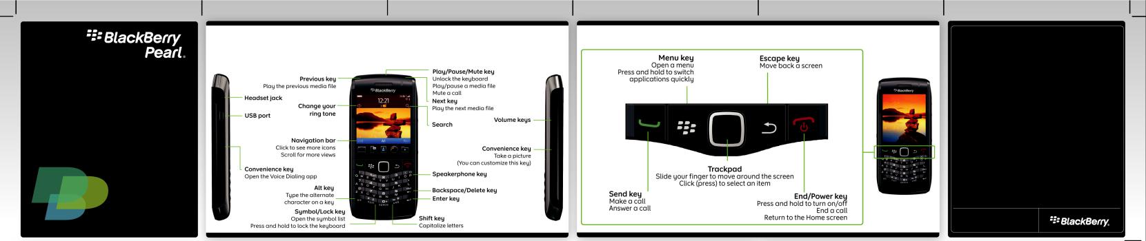 Blackberry Pearl 9100 Start Here Guide