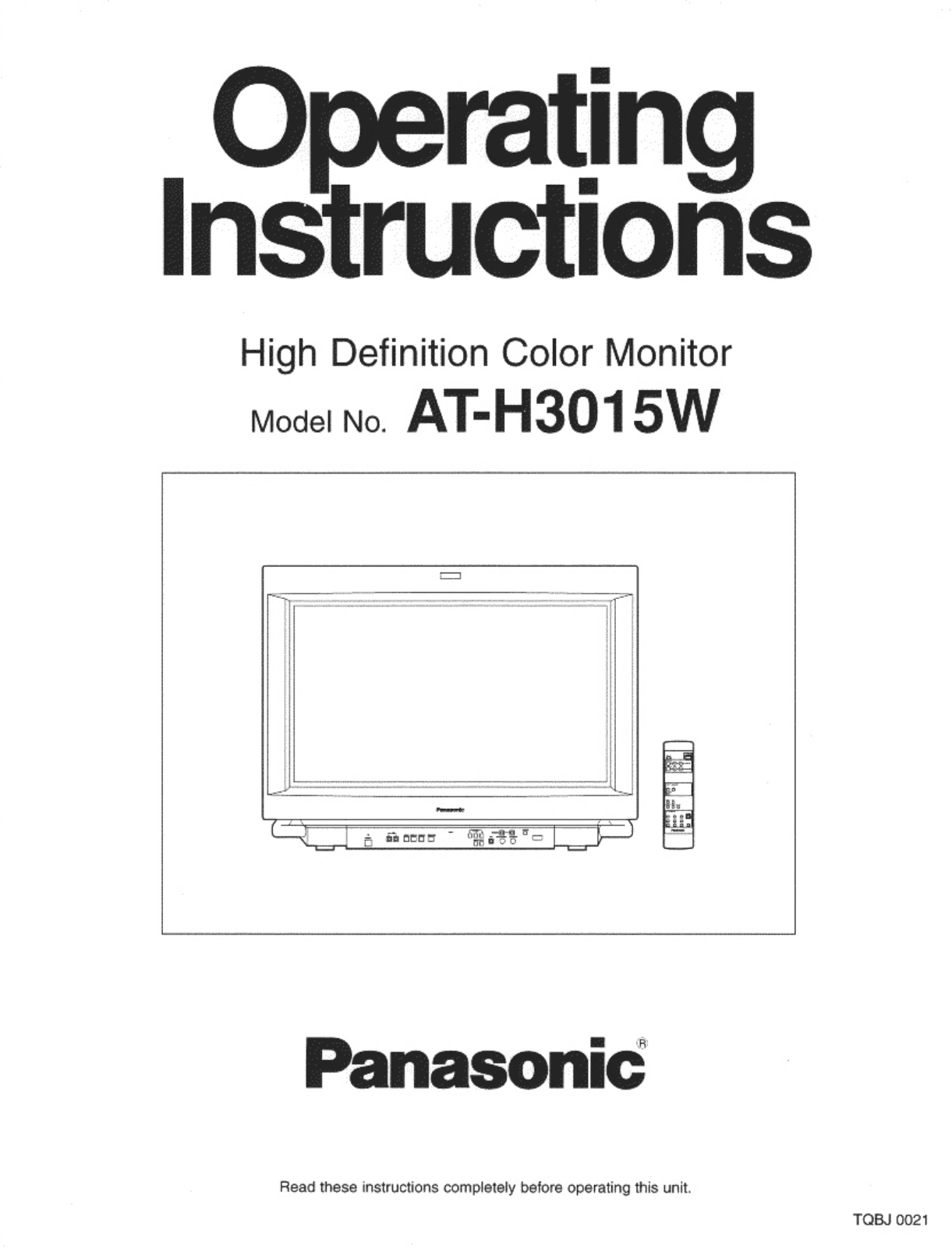 Panasonic ATH3015W User Manual