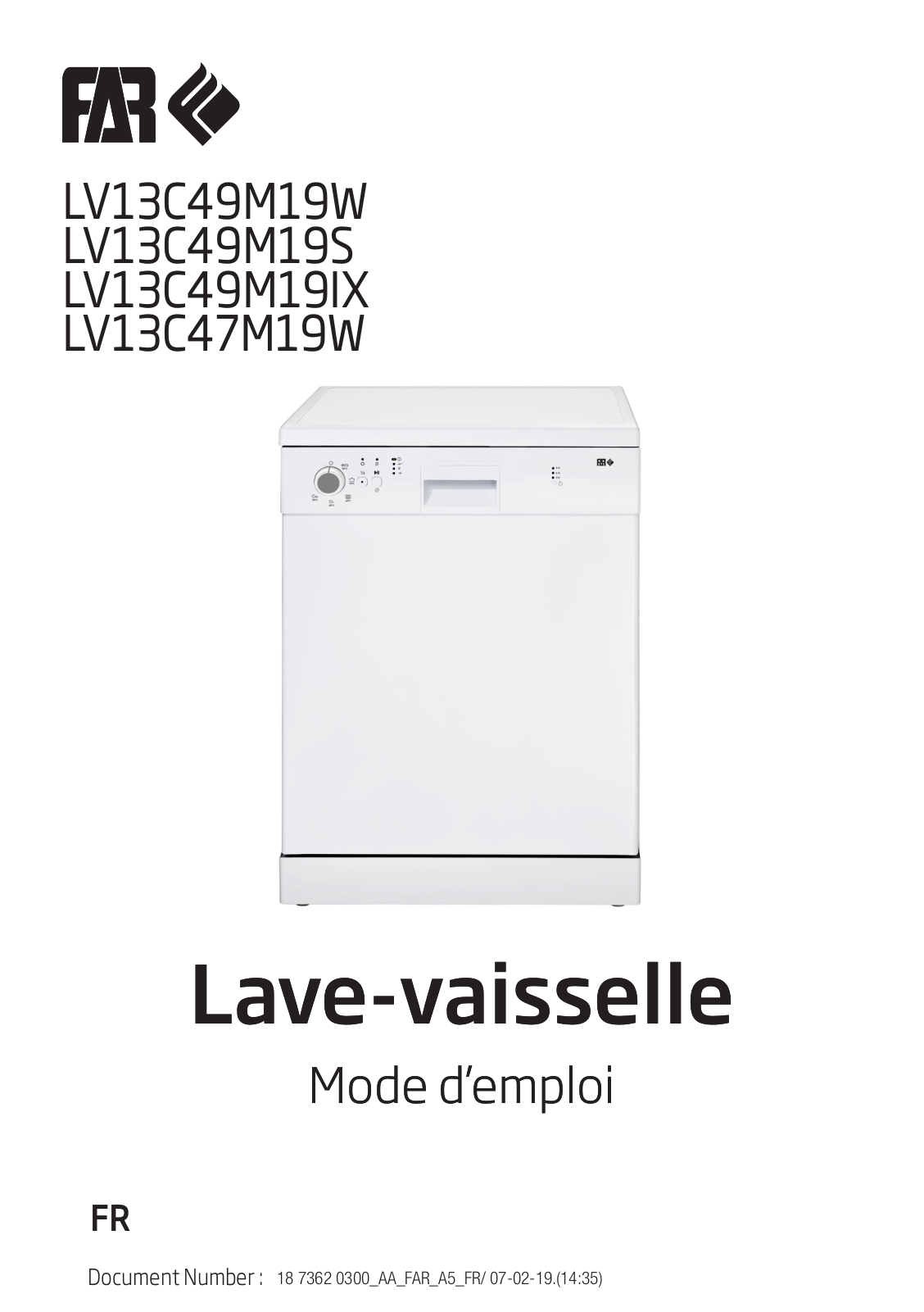 FAR LV13C49M19W, LV13C49M19S, LV13C49M19IX, LV13C47M19W User guide - ManualMachine.com